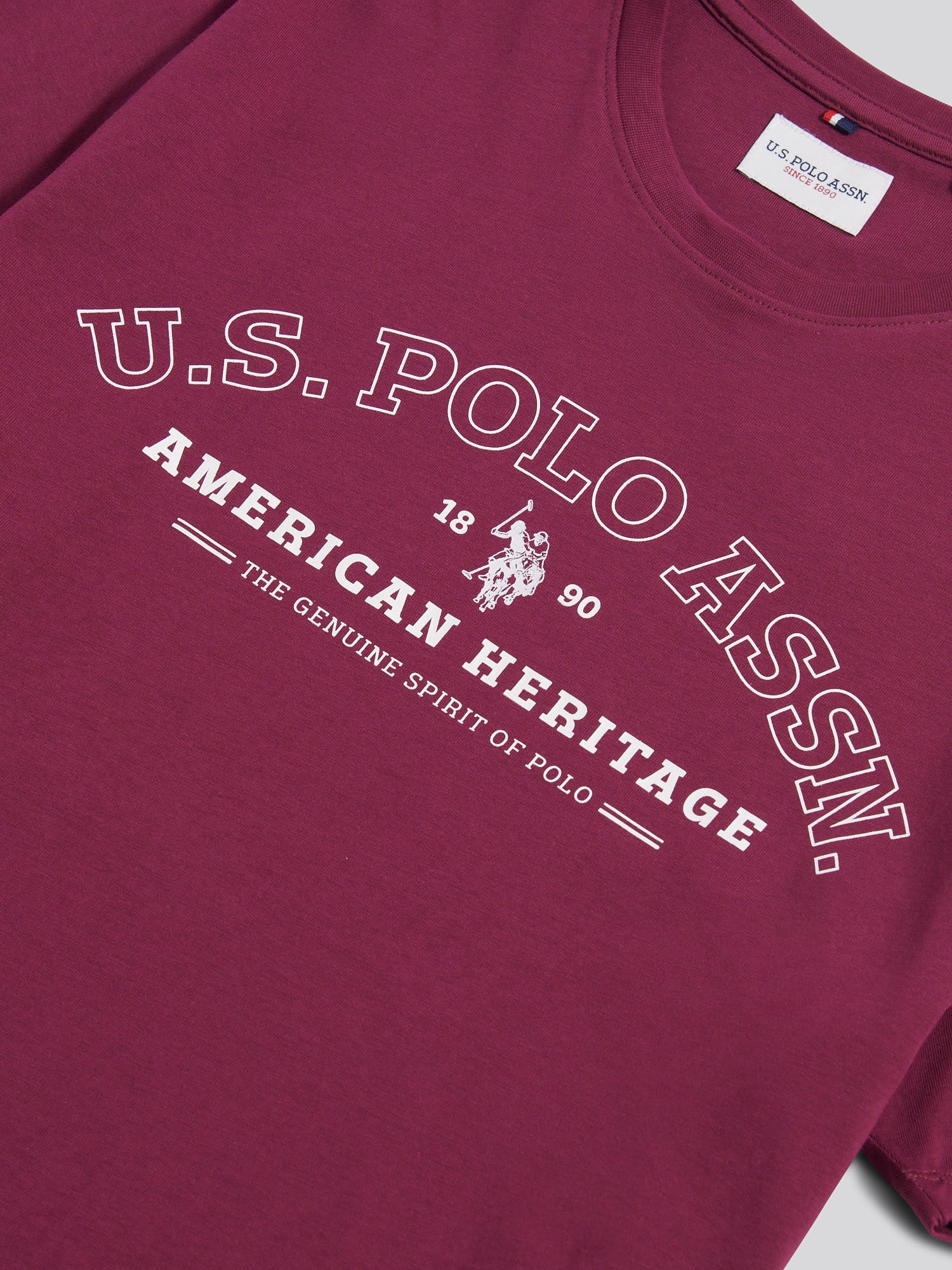 Mens Heritage Graphic T-Shirt in Grape Wine - Image 8