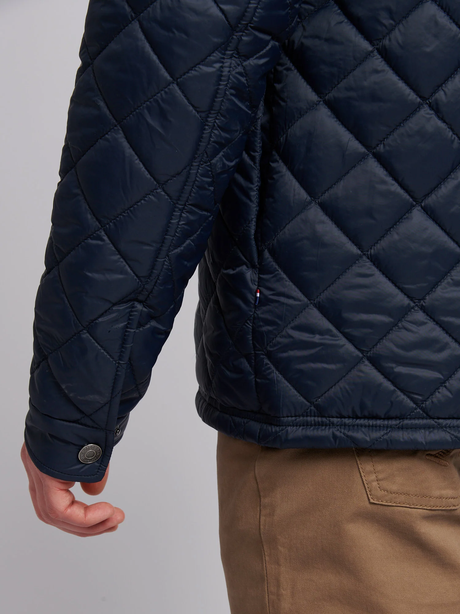 Mens Lightweight Diamond Quilted Jacket in Dark Sapphire Navy - Image 5