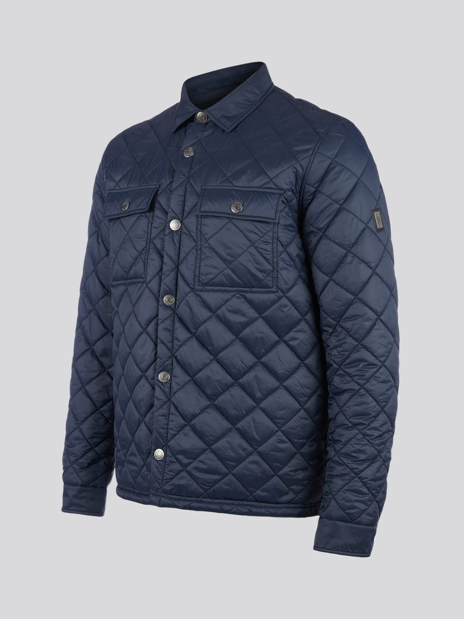 Mens Lightweight Diamond Quilted Jacket in Dark Sapphire Navy - Image 7