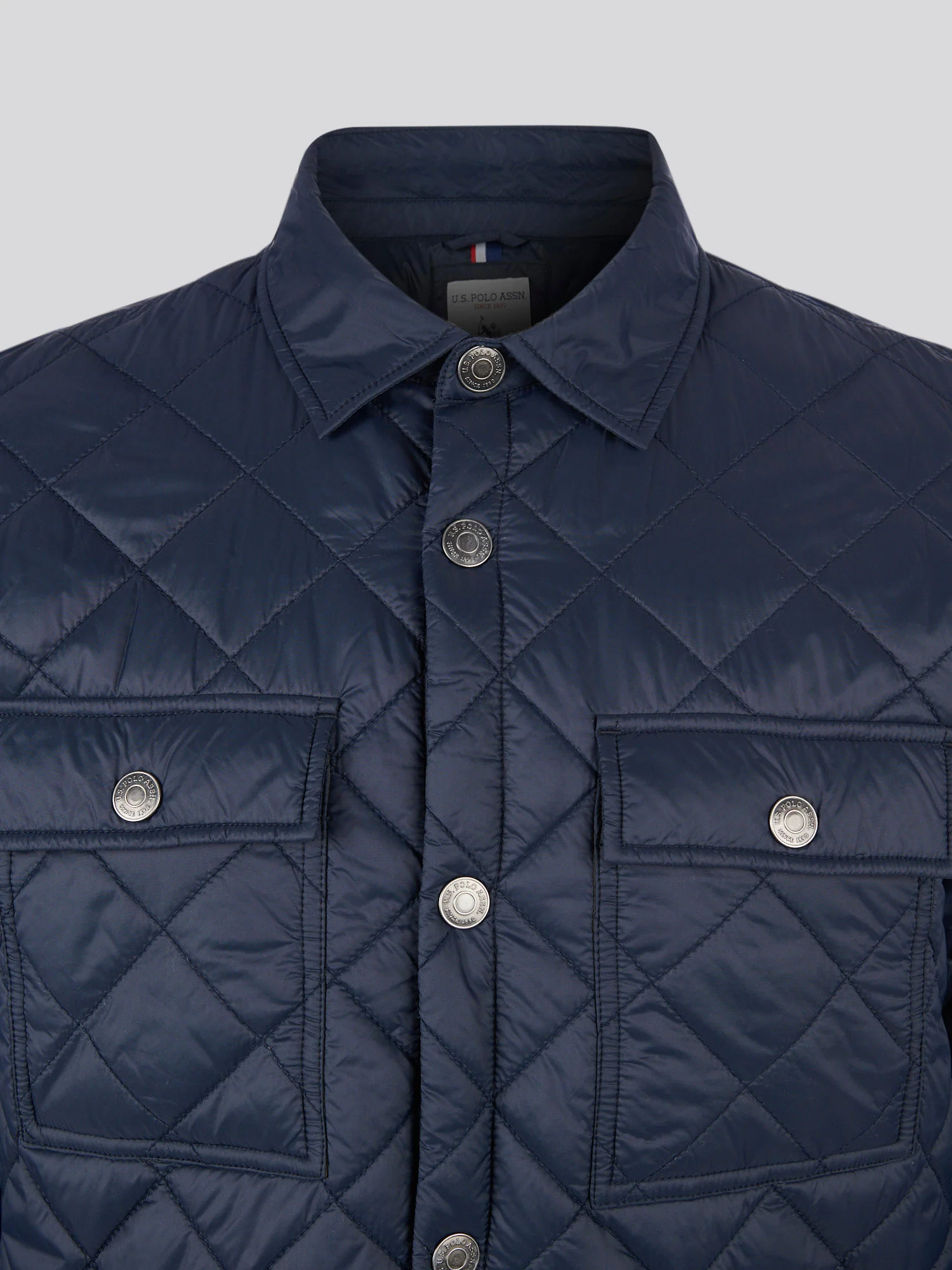 Mens Lightweight Diamond Quilted Jacket in Dark Sapphire Navy - Image 9