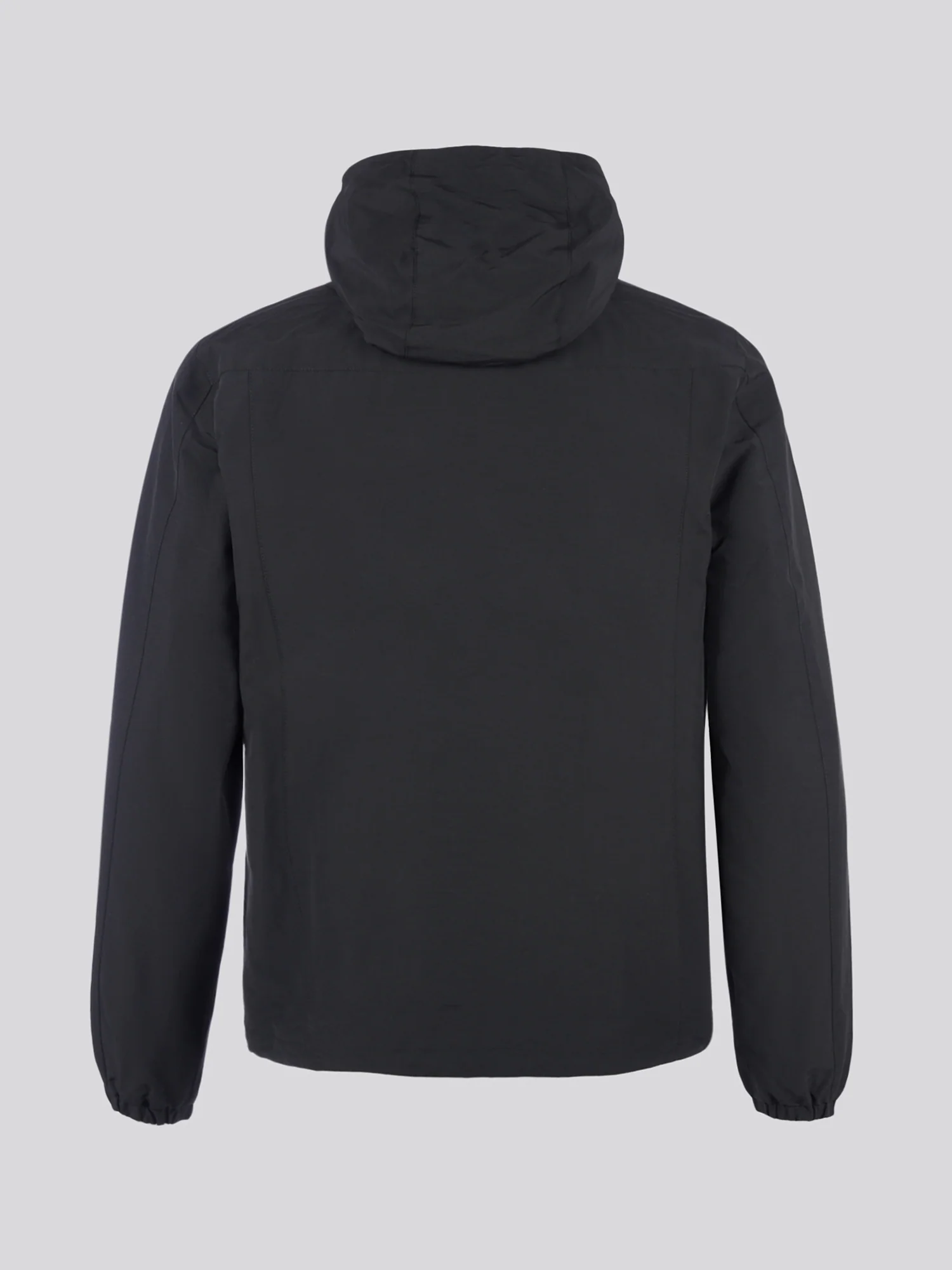 Mens Lightweight Rain Jacket in Black Bright White DHM - Image 7