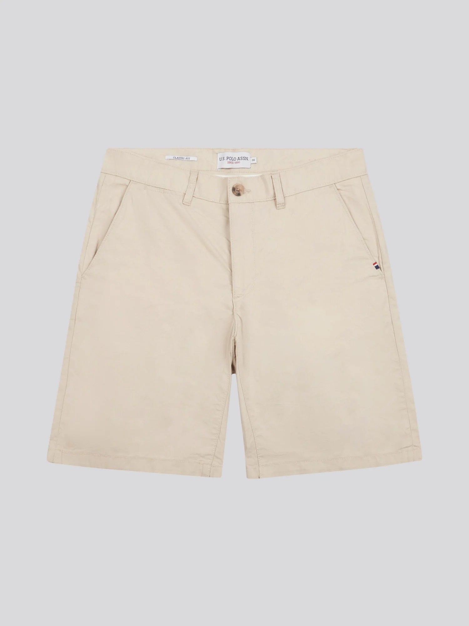 Mens Linen Blend Chino Shorts in French Oak - Image 6