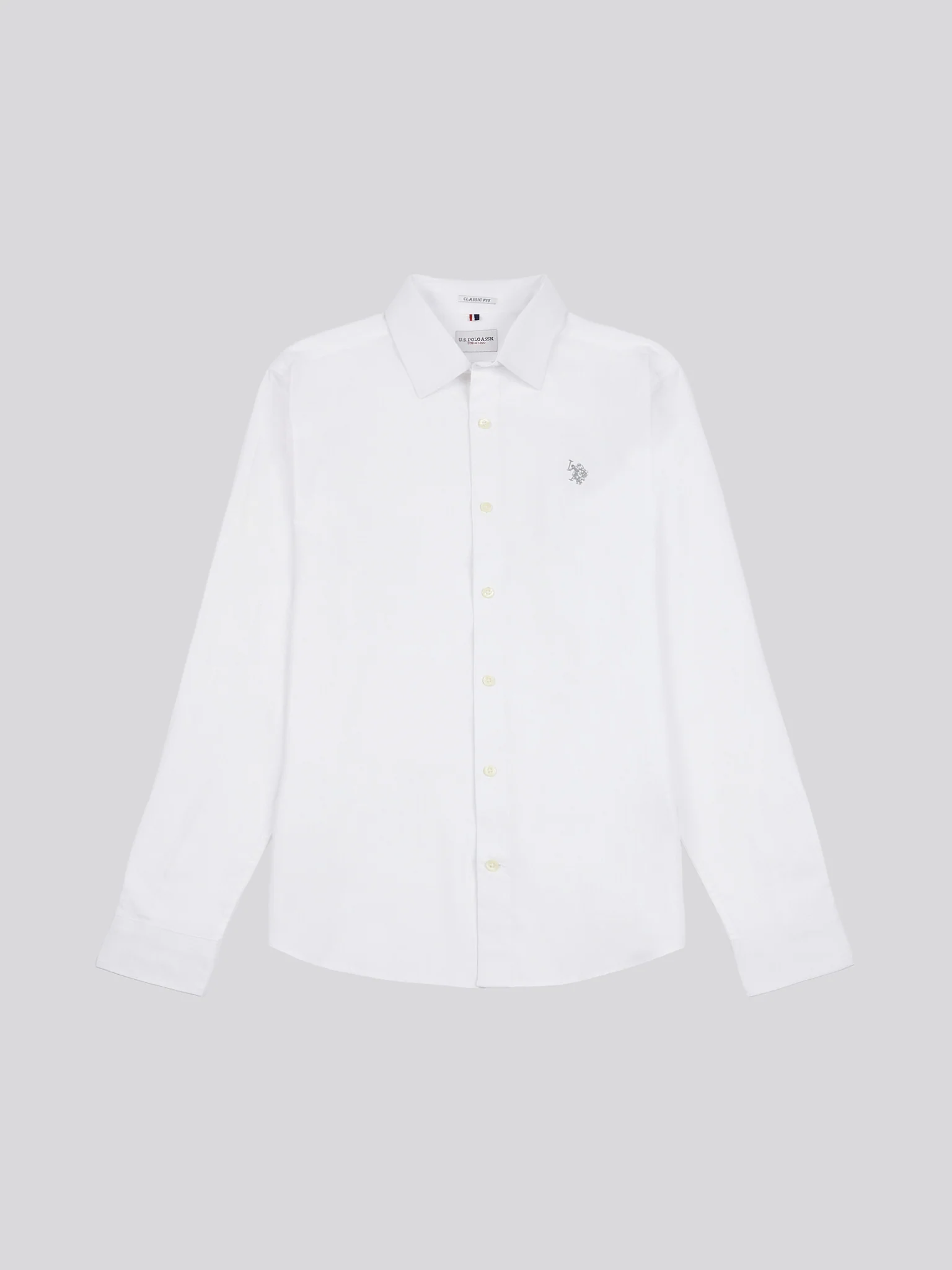 Mens Linen Blend Shirt Bright White / Harbour Mist