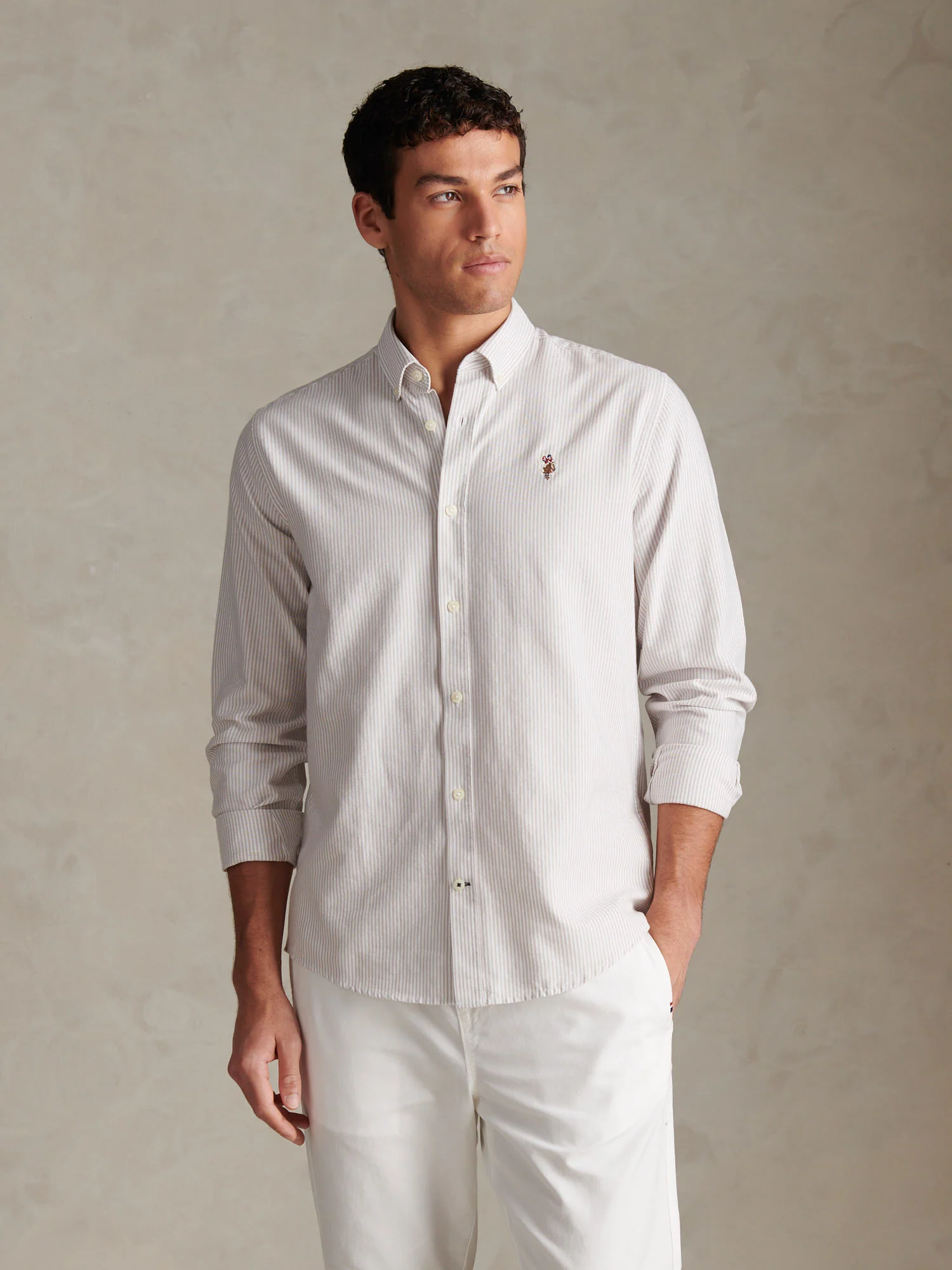 Mens Oxford Stripe Shirt Atmosphere - Image 5