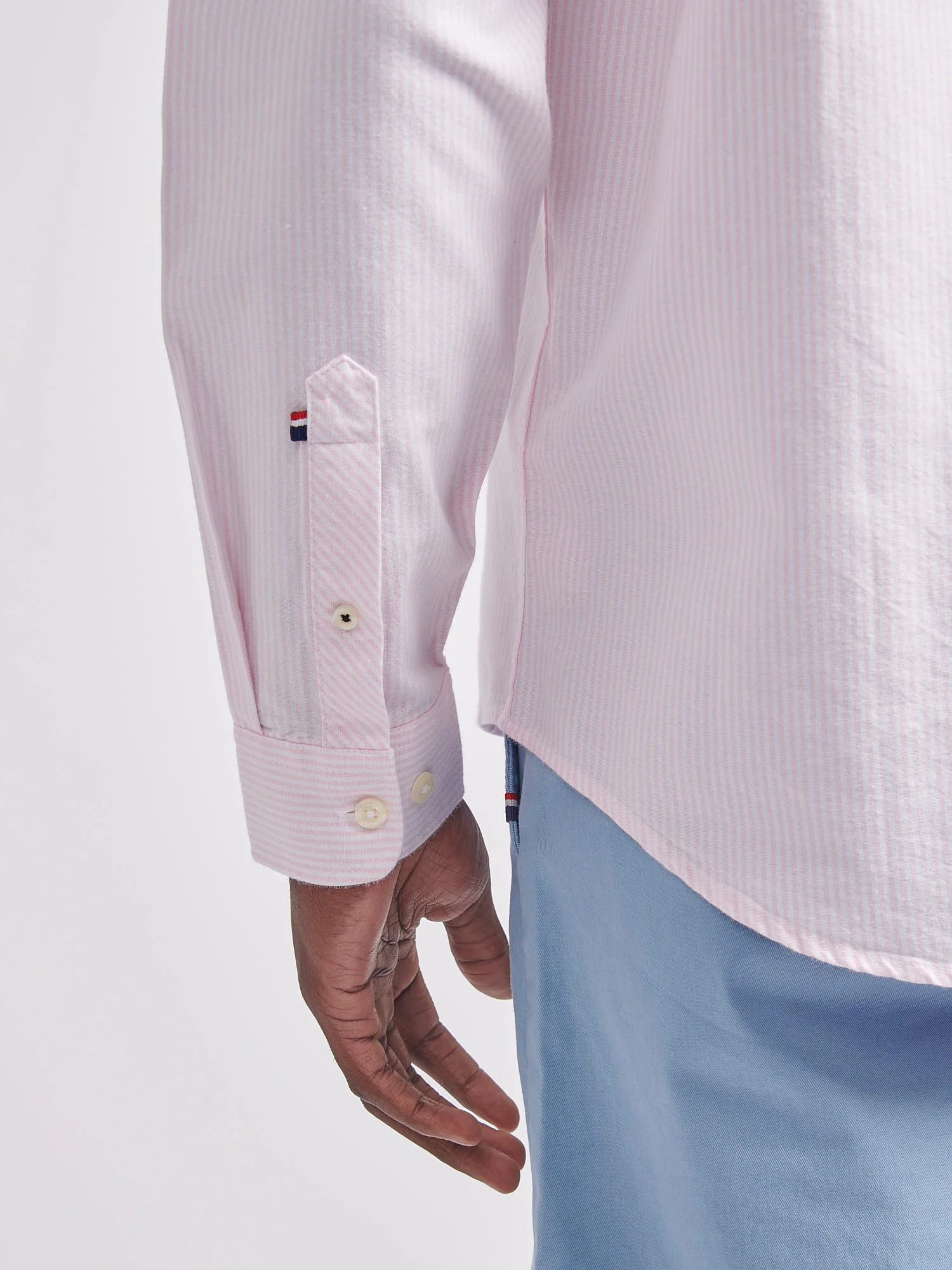 Mens Oxford Stripe  Shirt Tickled Pink - Image 5