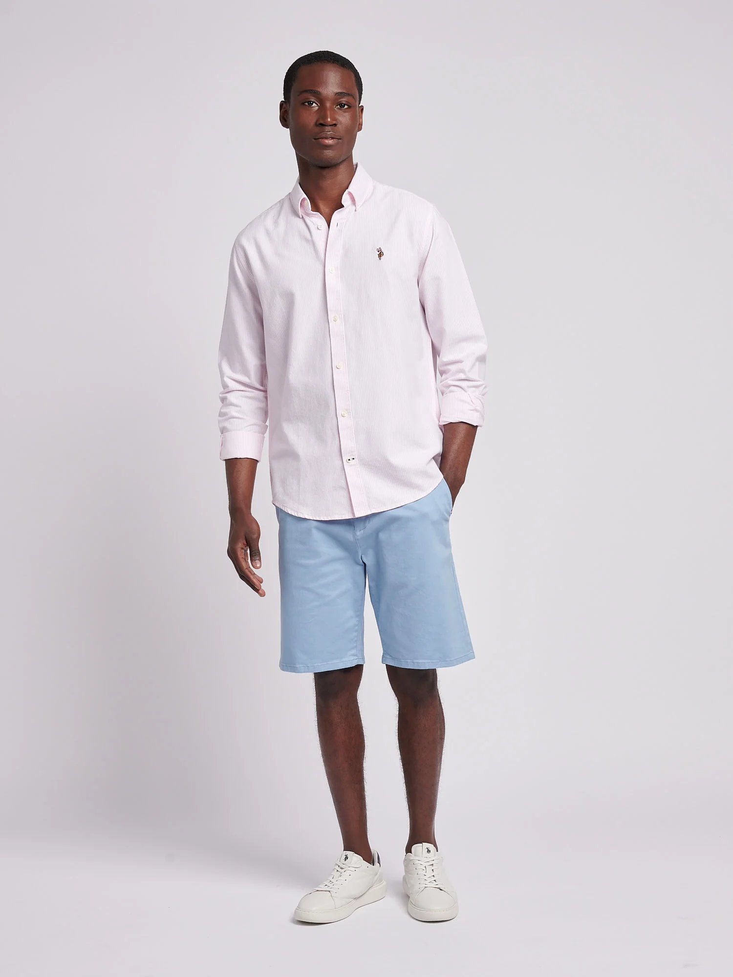 Mens Oxford Stripe  Shirt Tickled Pink - Image 6