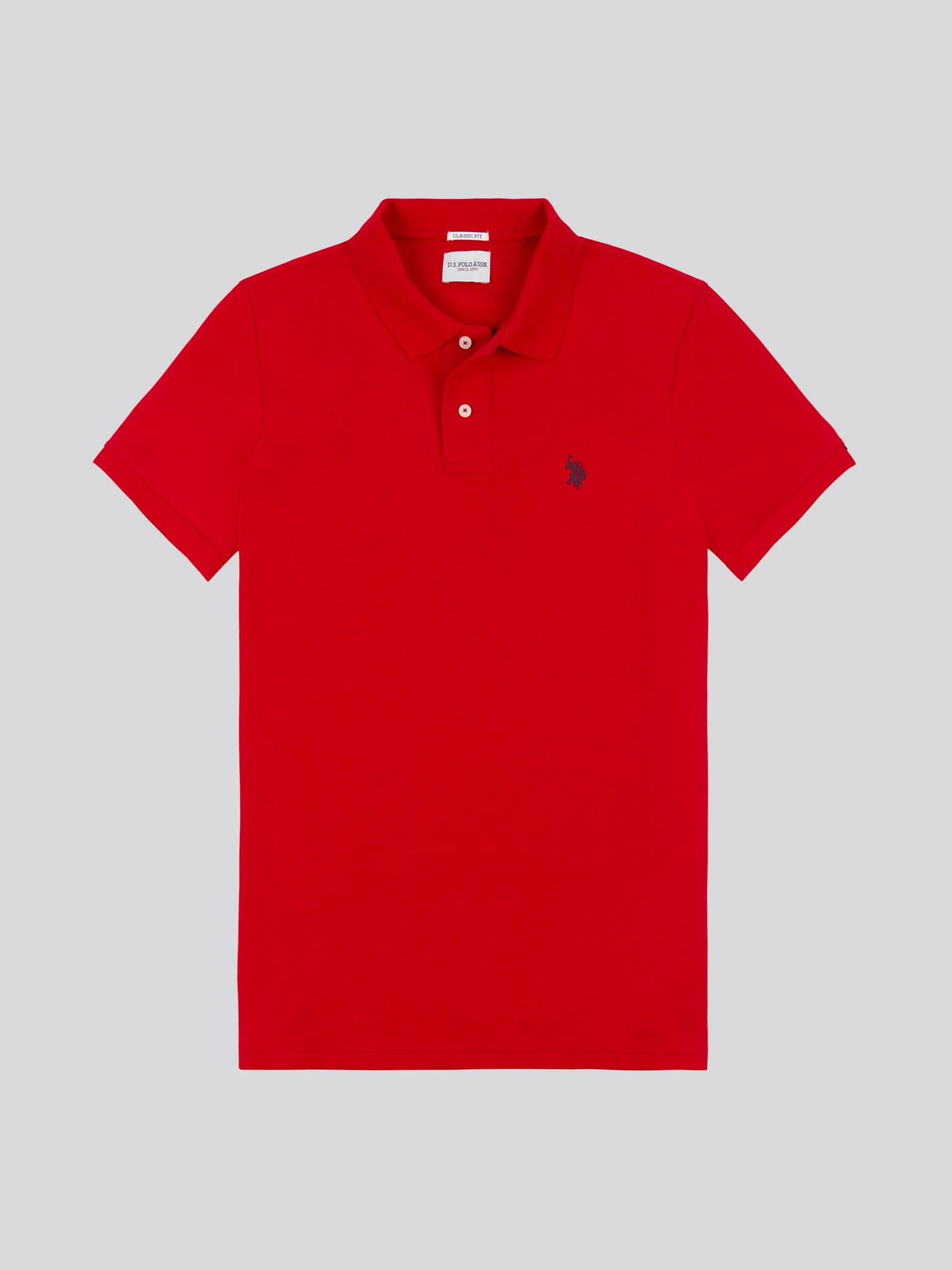 Mens Double Horsemen Polo Shirt Haute Red - Image 5