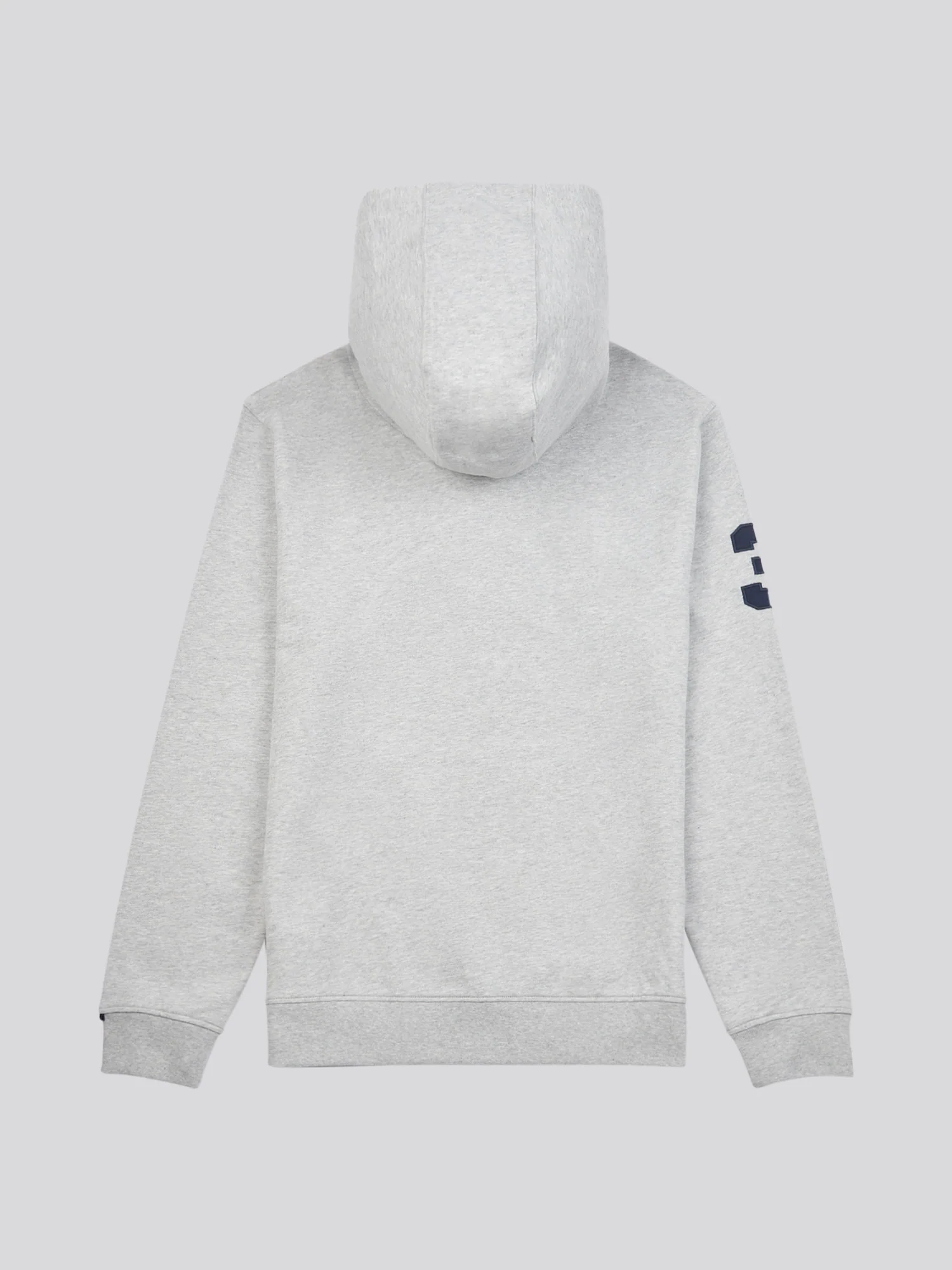 Mens Player 3 Loopback Hoodie in Mid Grey Marl - Image 7