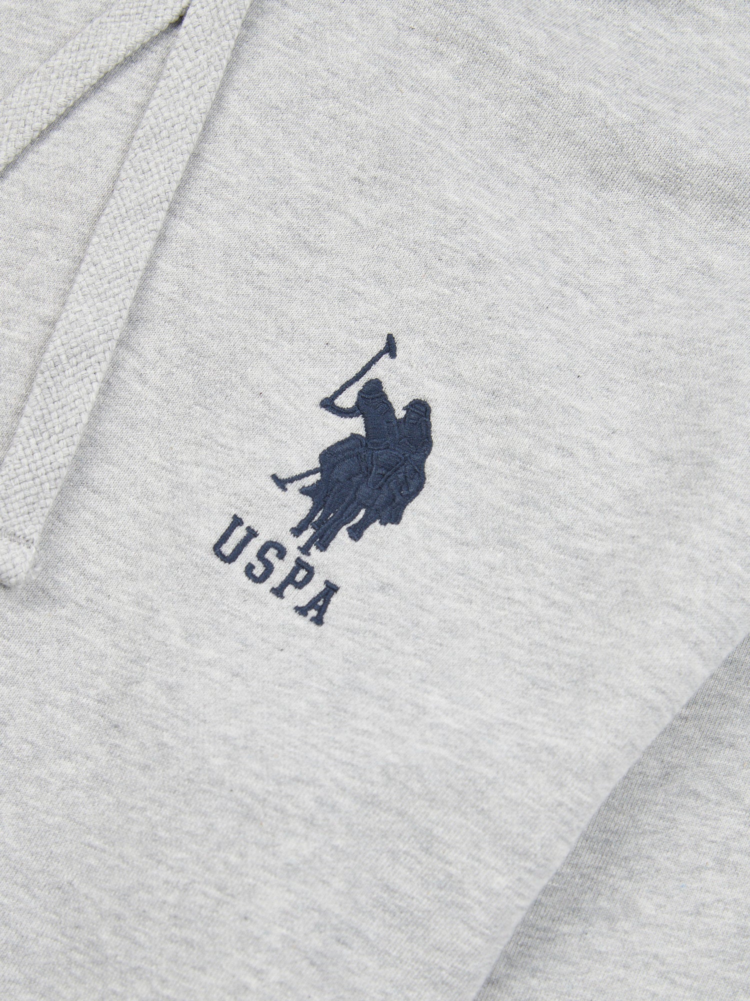 Mens Player 3 Loopback Hoodie in Mid Grey Marl - Image 8