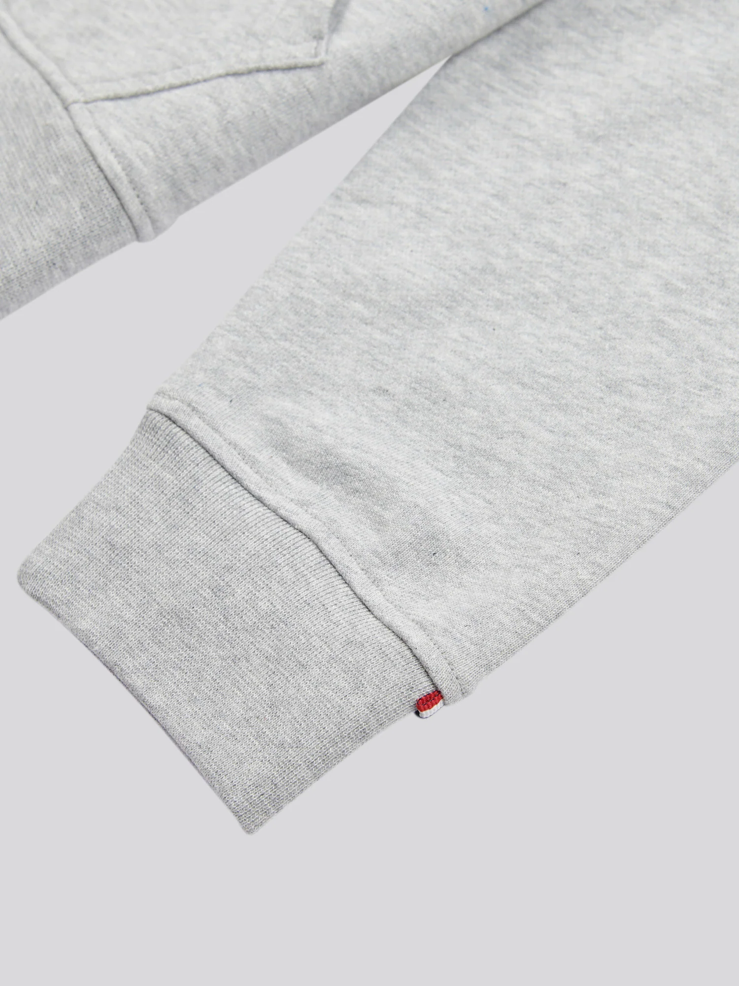 Mens Player 3 Loopback Hoodie in Mid Grey Marl - Image 9
