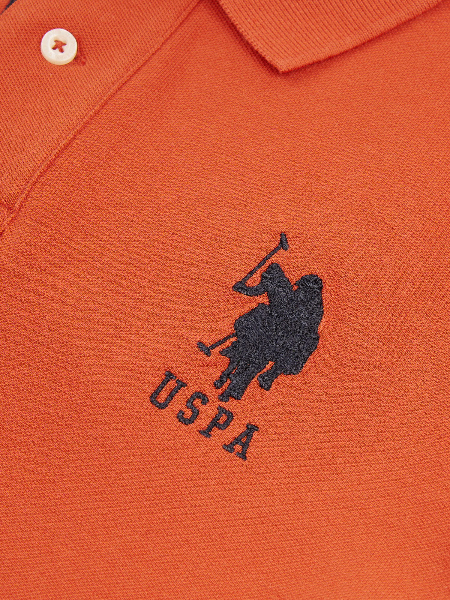 Mens Player 3 Polo Shirt Burnt Ochre - Image 7