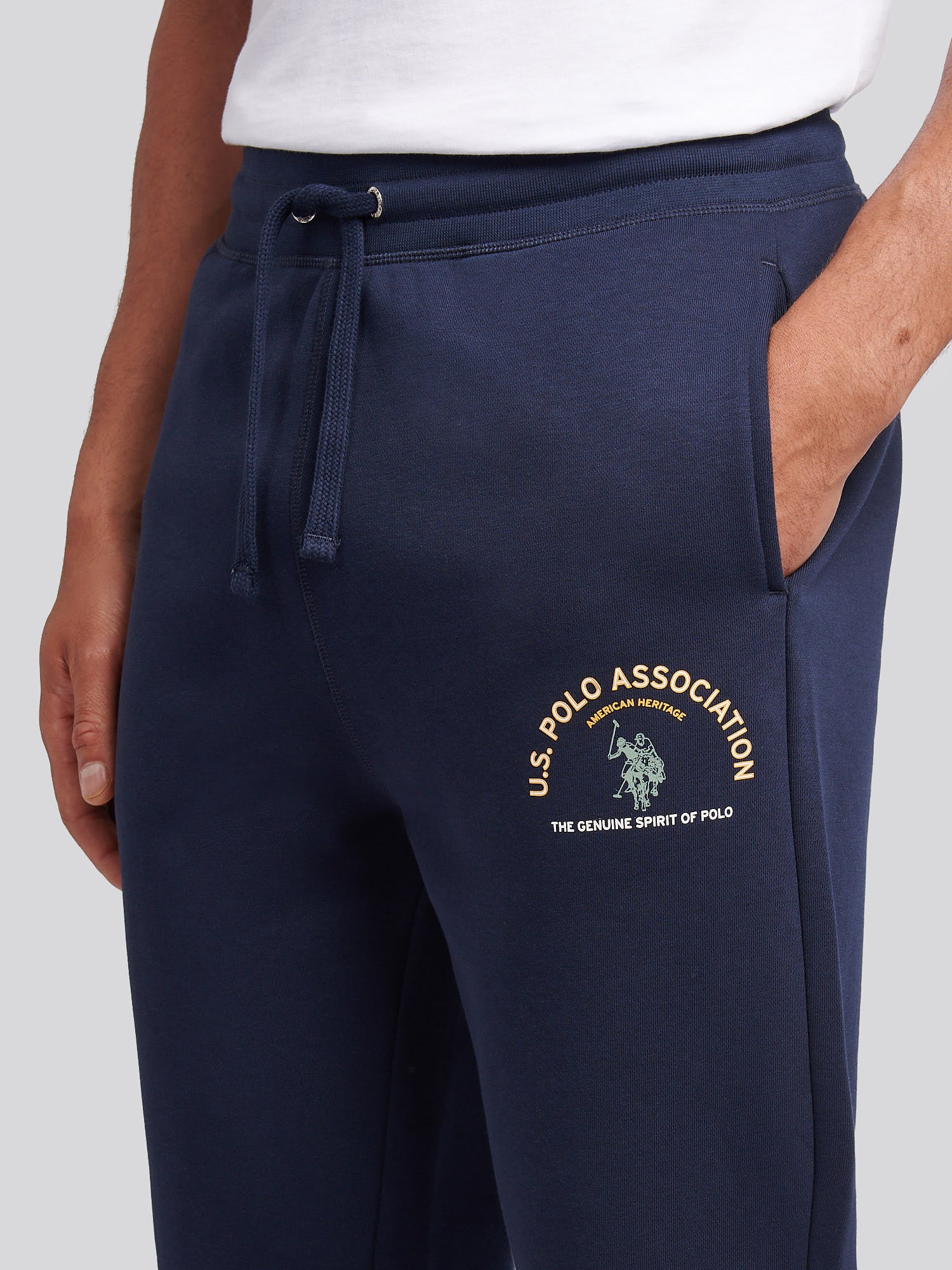 Mens Print Graphic Sweat Jogger in Dark Sapphire Navy - Image 2