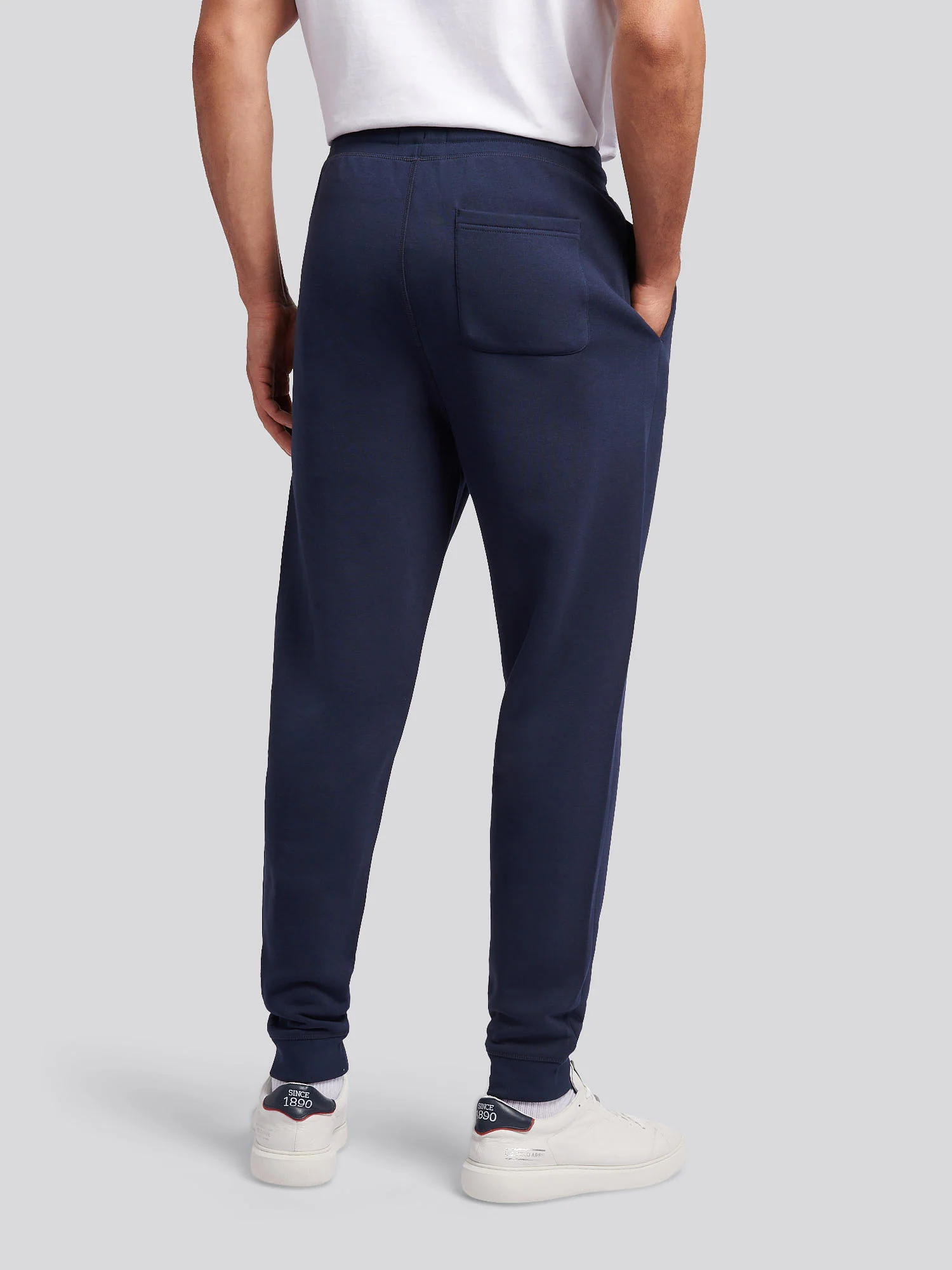 Mens Print Graphic Sweat Jogger in Dark Sapphire Navy - Image 4