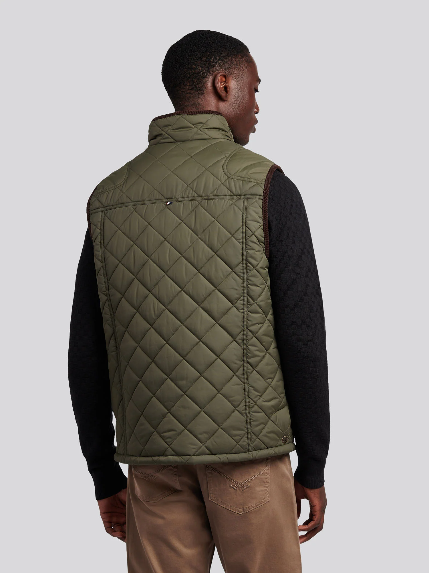 Mens Quilted Country Gilet Forest Night - Image 3