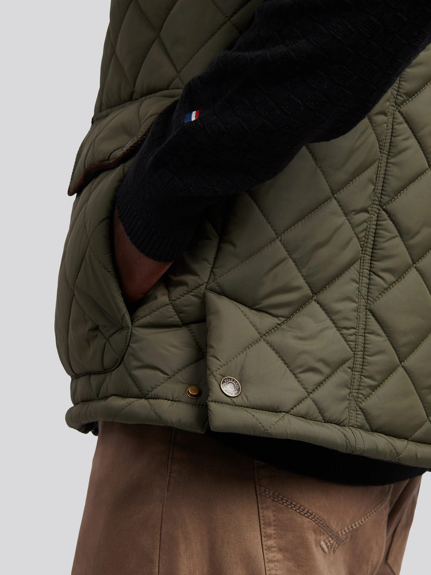 Mens Quilted Country Gilet Forest Night - Image 6