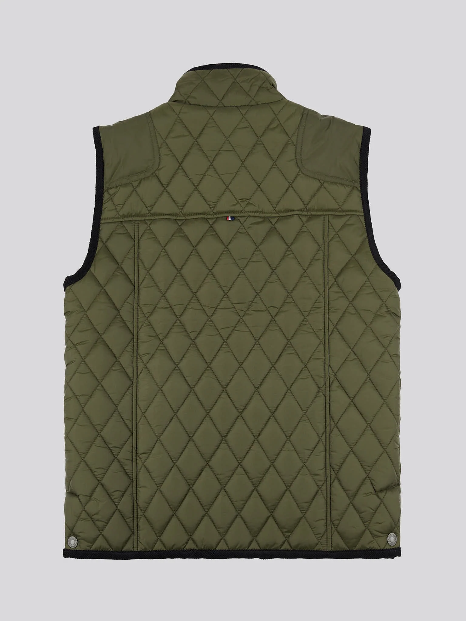 Mens Quilted Hacking Gilet in Forest Night - Image 8
