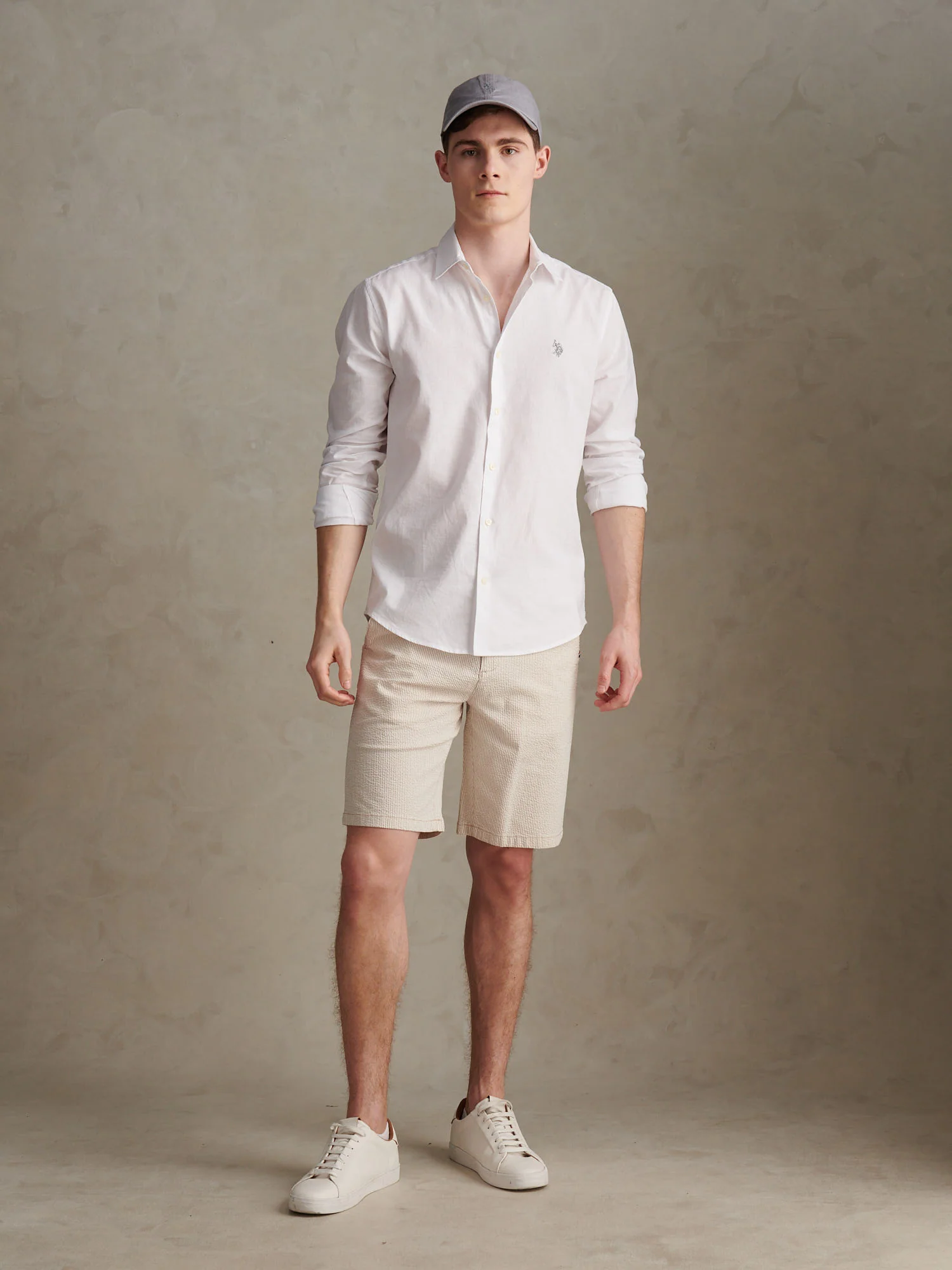 Mens Seersucker Chino Short Atmosphere - Image 3