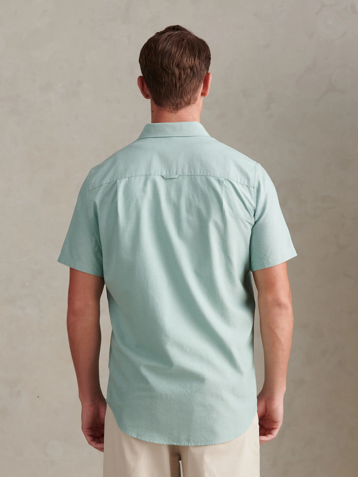 Mens Short Sleeve Oxford Shirt Aquifer - Image 4