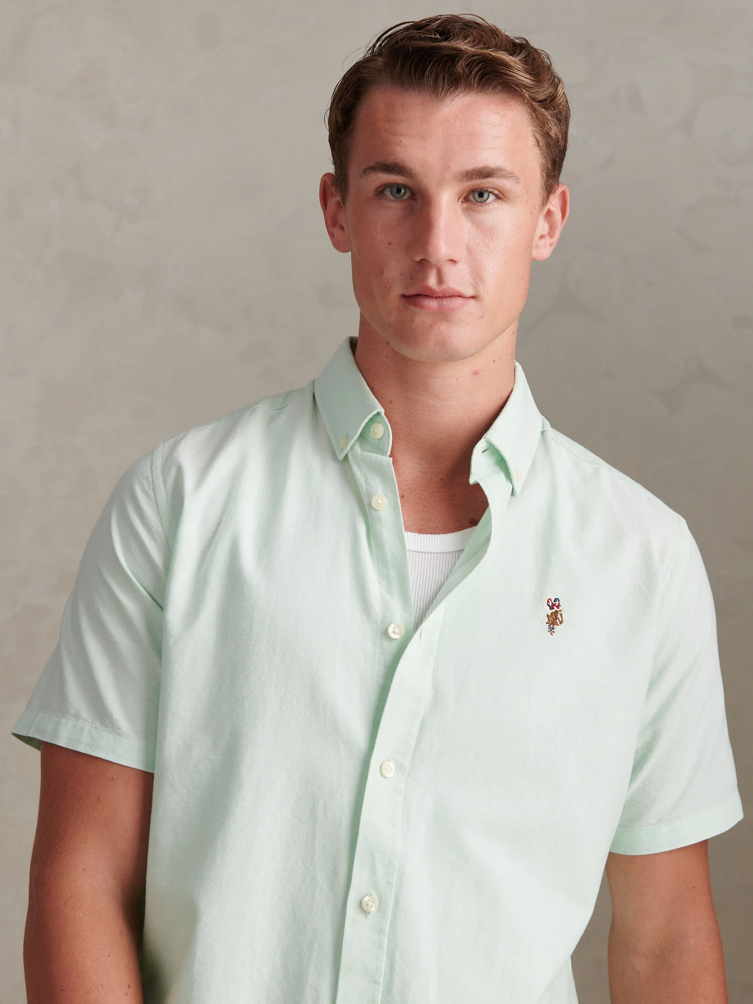 Mens  Short Sleeve Oxford Shirt Bay - Image 2