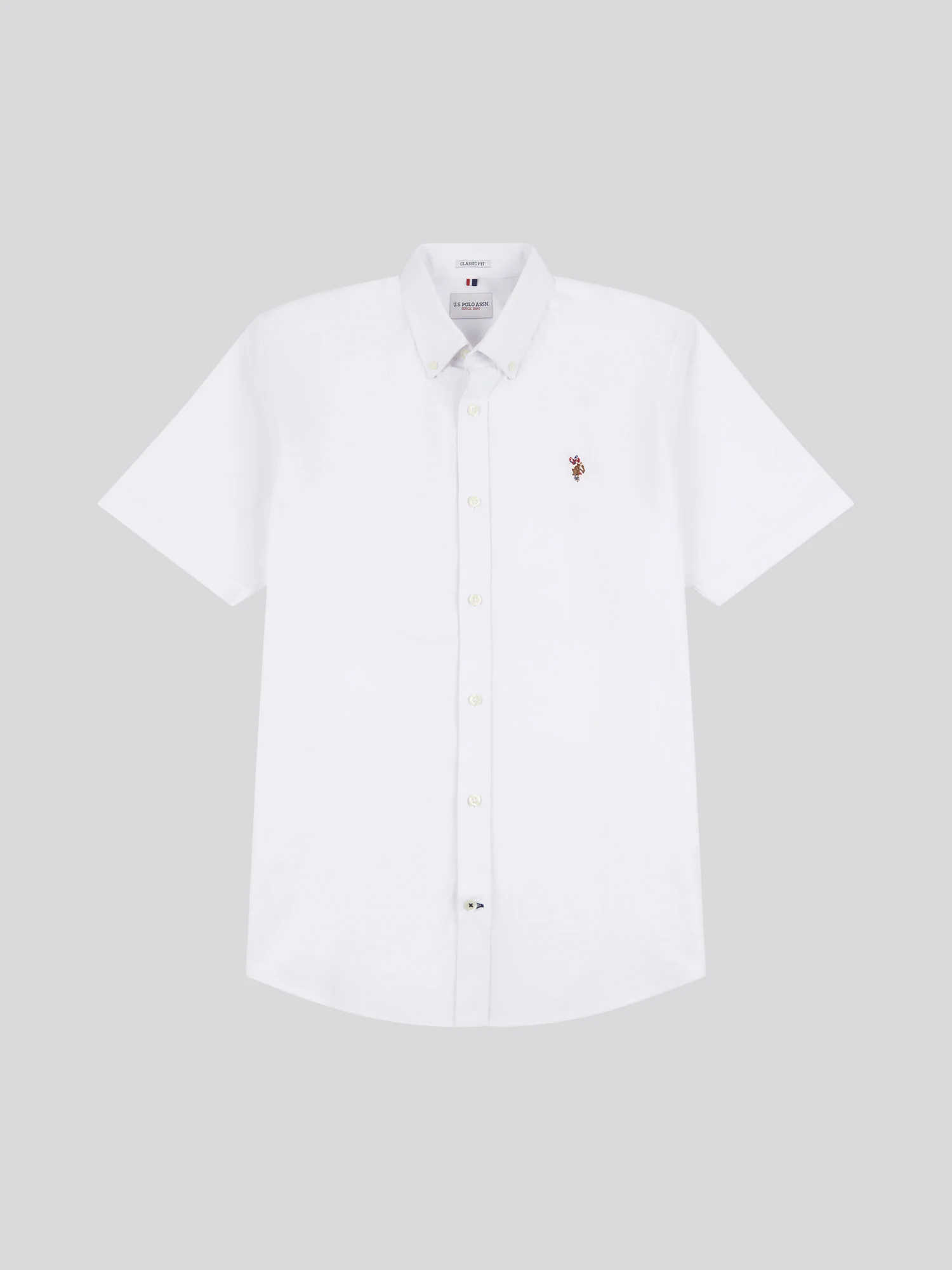 Mens  Short Sleeve Oxford Shirt Bright White - Image 5