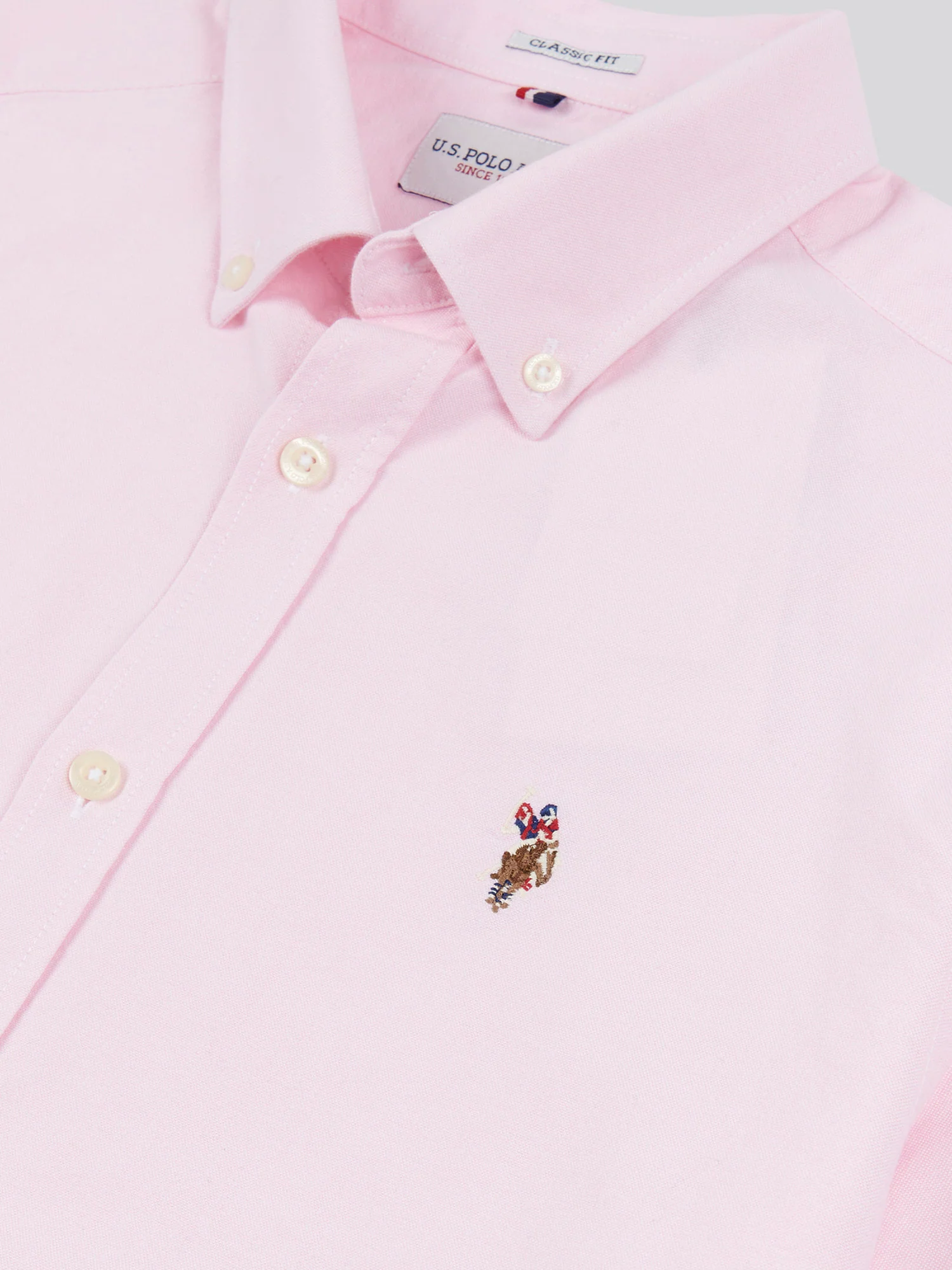 Mens Short Sleeve Oxford Shirt Orchid Pink - Image 6