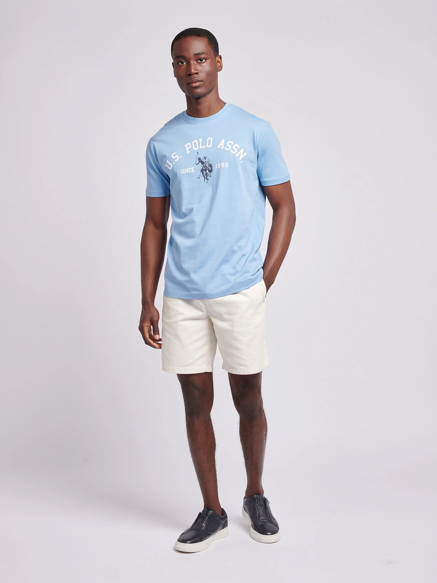 Mens Signature Arch Print T-Shirt Allure - Image 3