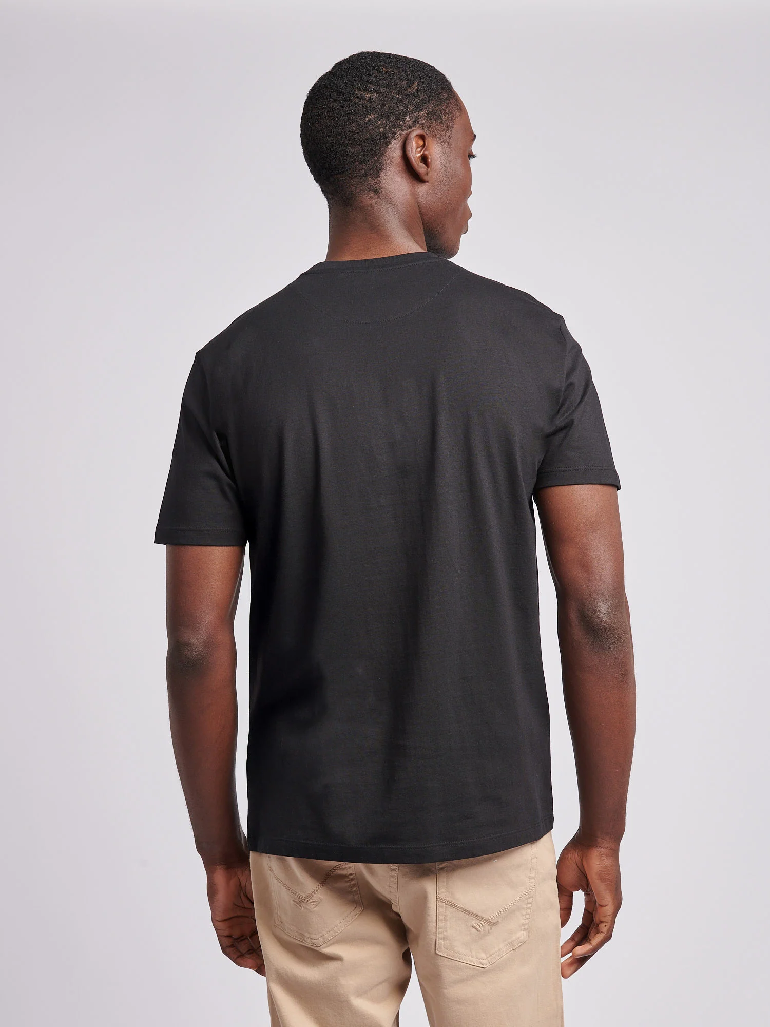 Mens Signature Arch Print T-Shirt Black - Image 4
