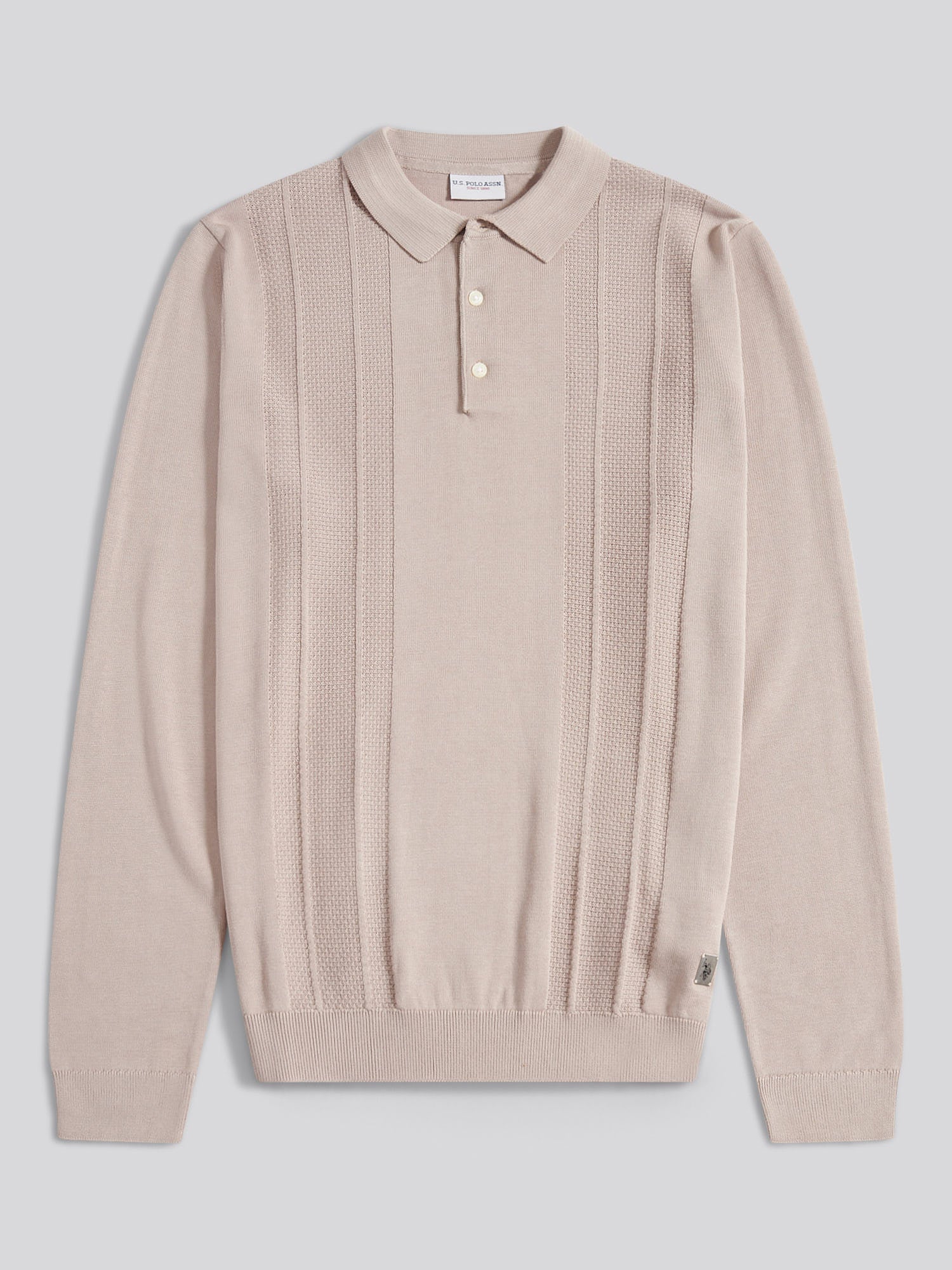 Mens Signature Smart Texture Polo Shirt in Atmosphere - Image 5