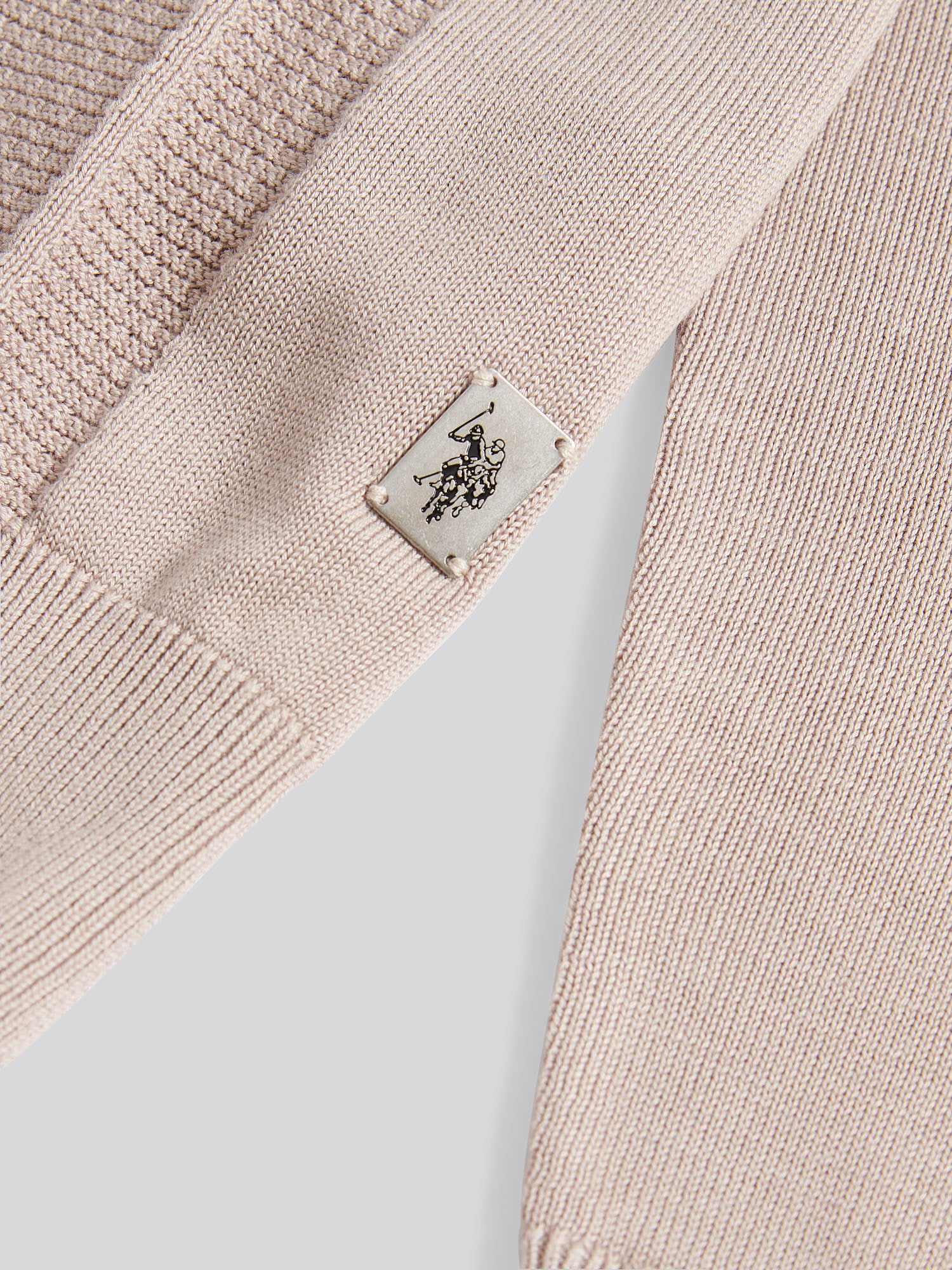 Mens Signature Smart Texture Polo Shirt in Atmosphere - Image 7