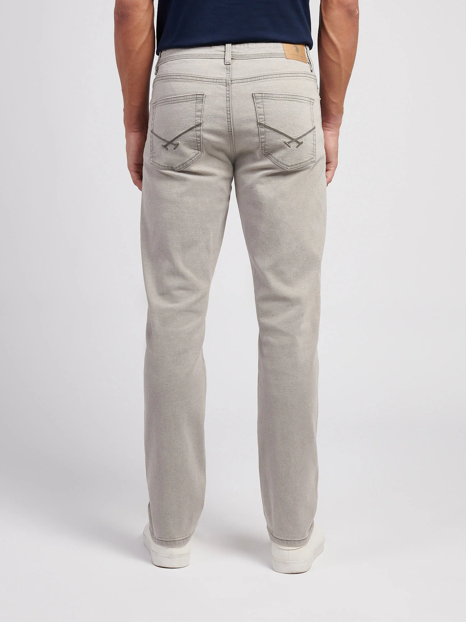 Mens Straight Fit Jean Dark Grey Stone Wash - Image 4