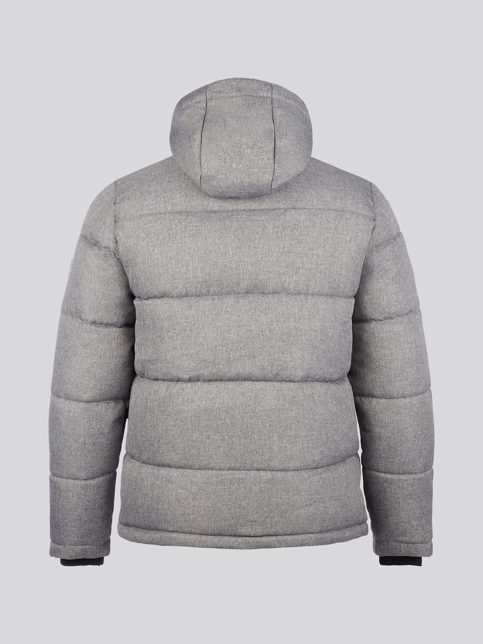 Mens Textured Winter Puffer Jacket in Charcoal - Image 11