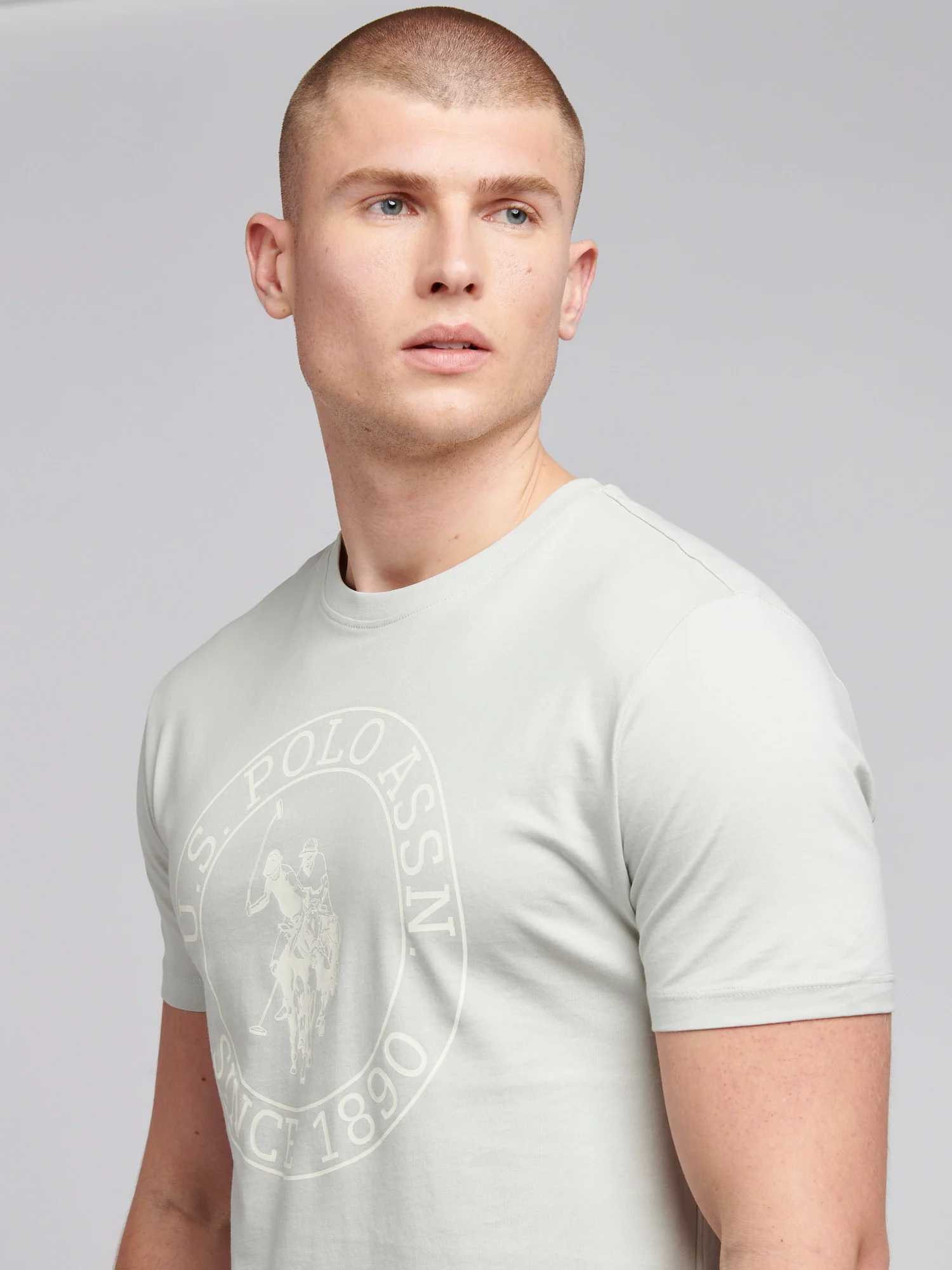 Mens Circle Print T-Shirt in Northern Droplet - Image 2