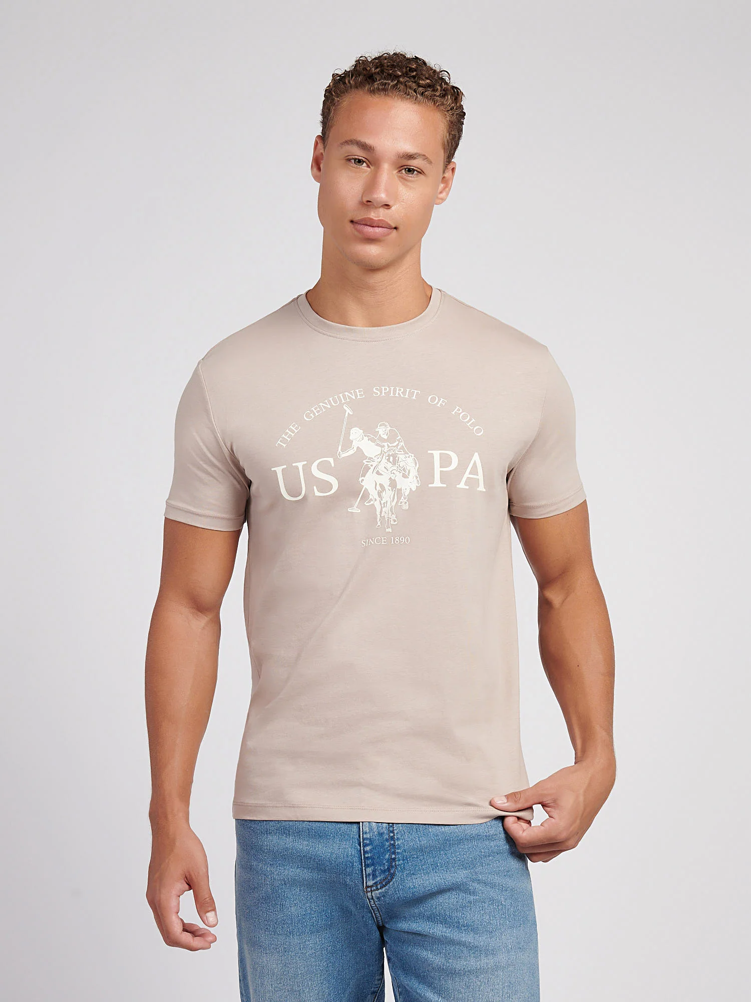 Mens USPA Print Graphic T-Shirt Atmosphere