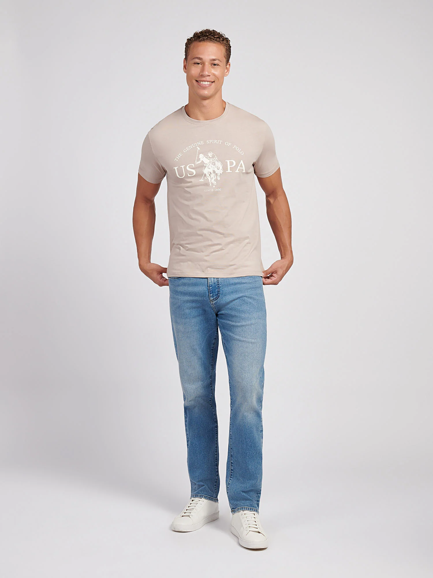 Mens USPA Print Graphic T-Shirt Atmosphere - Image 3