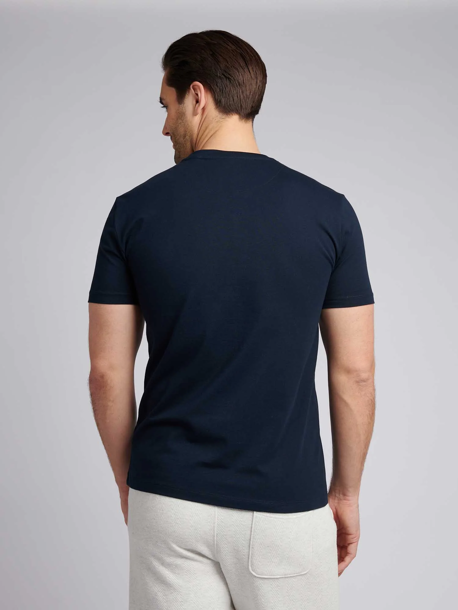 Mens USPA Print Graphic T-Shirt Dark Sapphire Navy - Image 3
