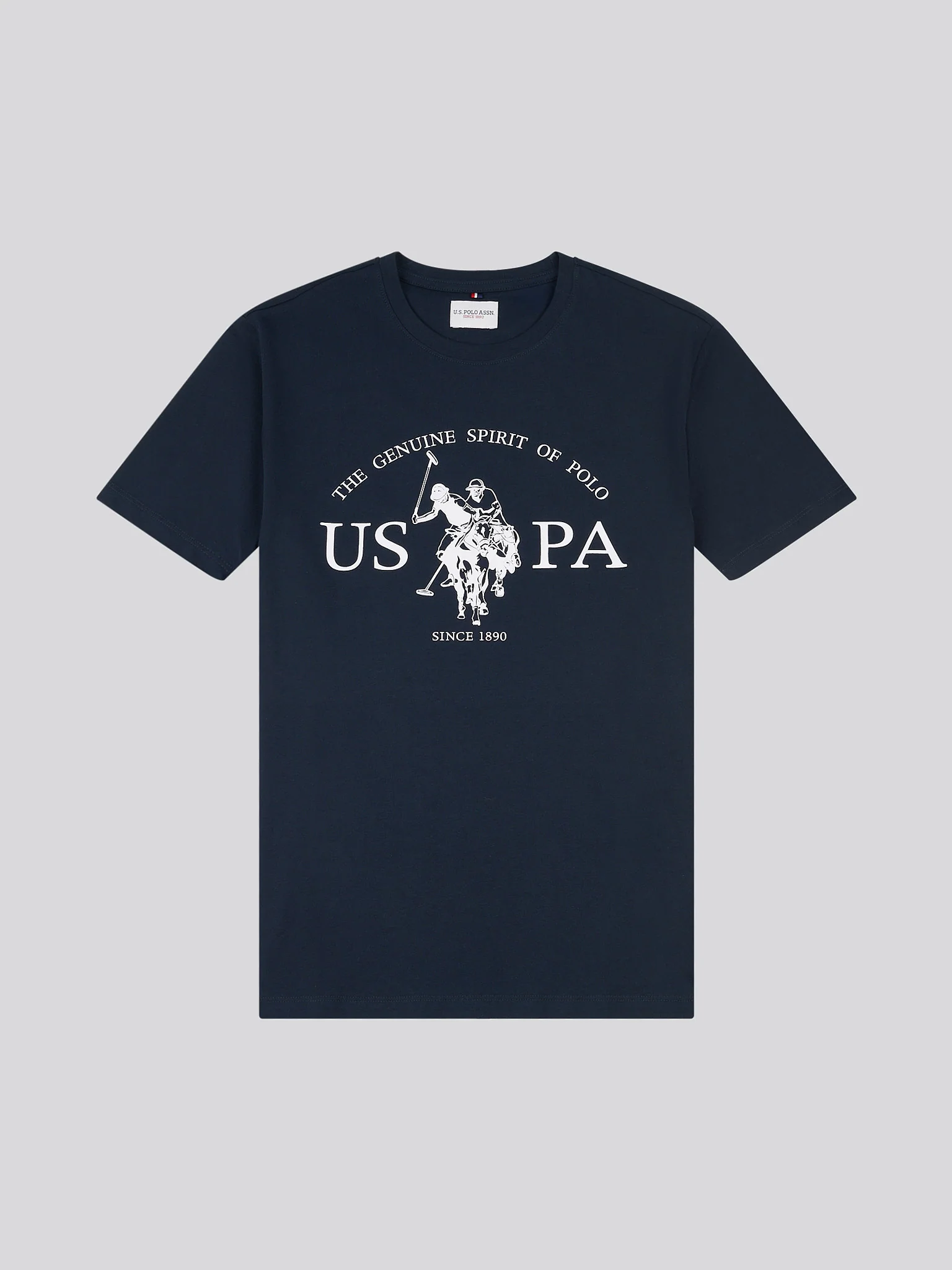Mens USPA Print Graphic T-Shirt Dark Sapphire Navy - Image 5