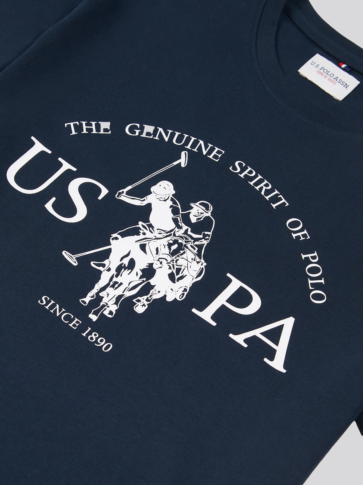 Mens USPA Print Graphic T-Shirt Dark Sapphire Navy - Image 7