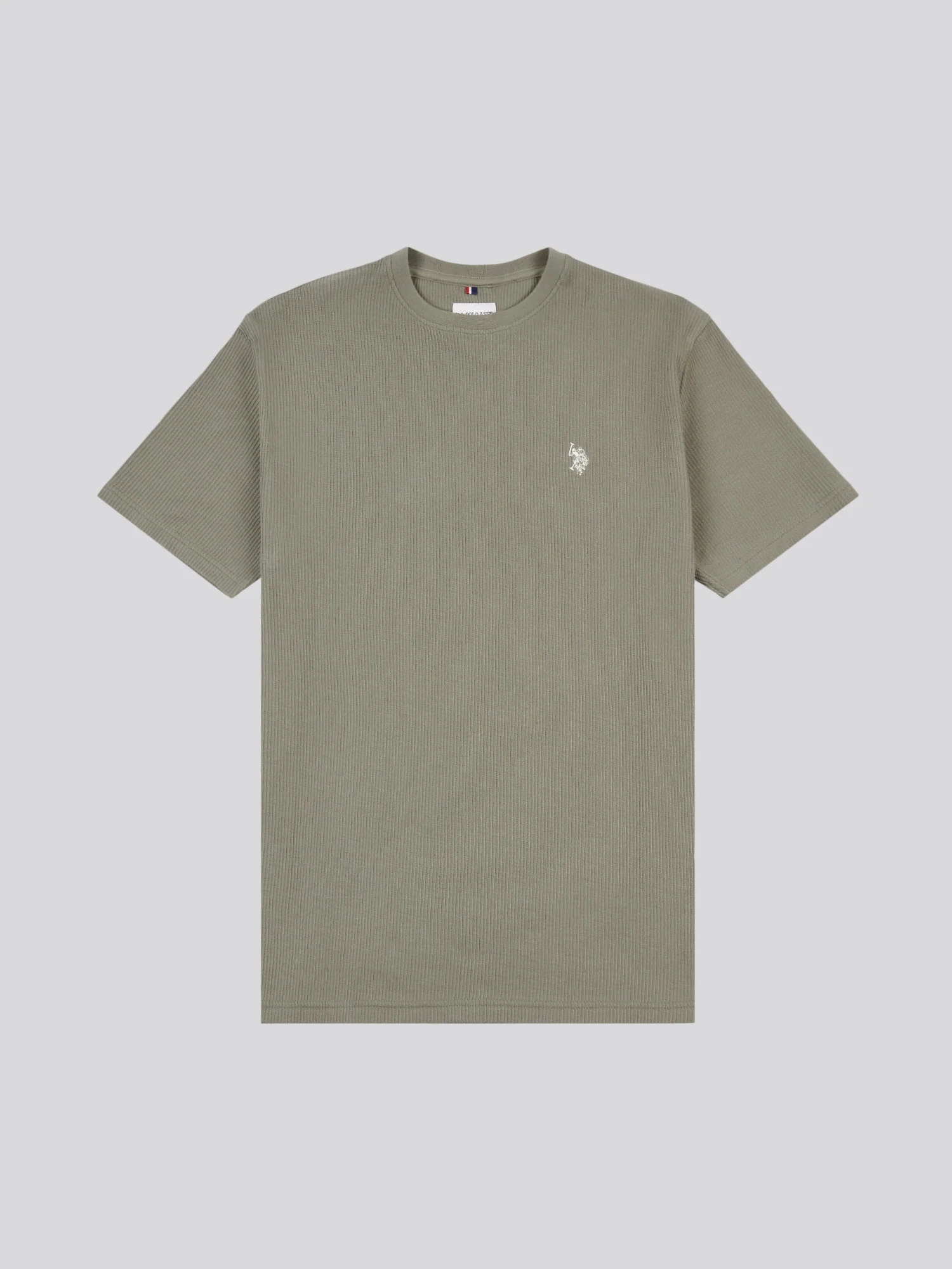 Mens Vertical Texture T-Shirt in Mulled Basil - Image 6