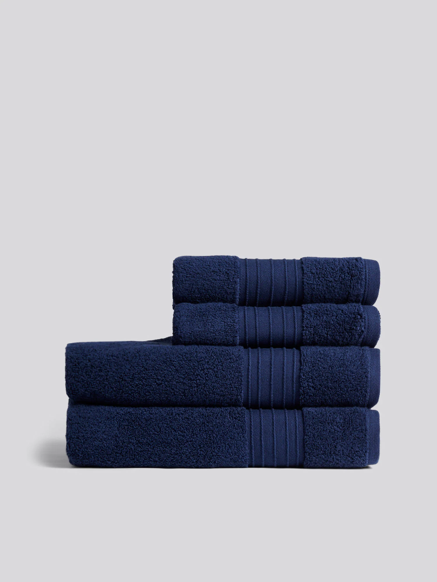 Pure Cotton Zero Twist Towel Navy Iris - Image 2