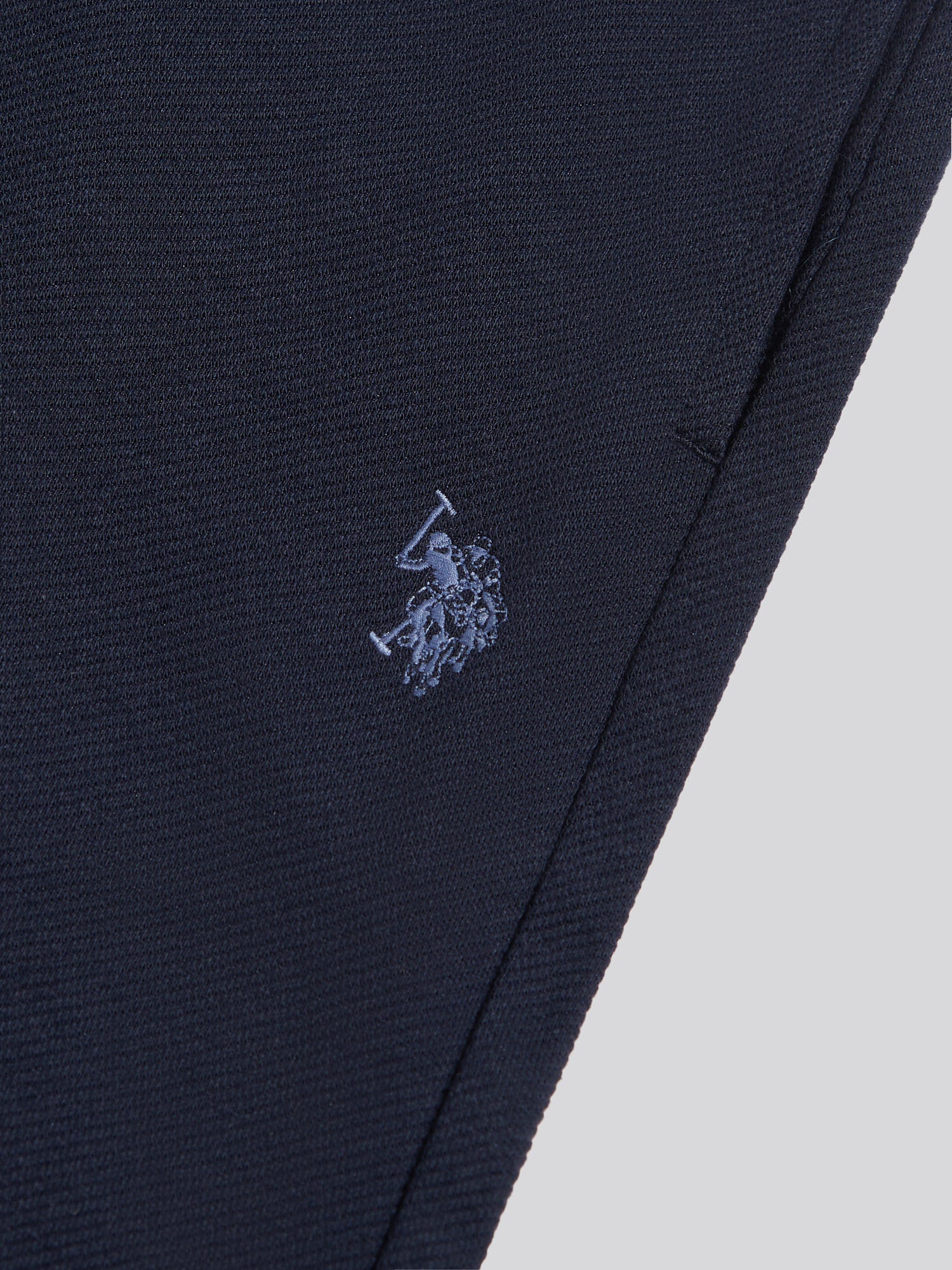 Mens Twill Texture Jersey Short Dark Sapphire Navy / Moonlight Blue DHM - Image 8