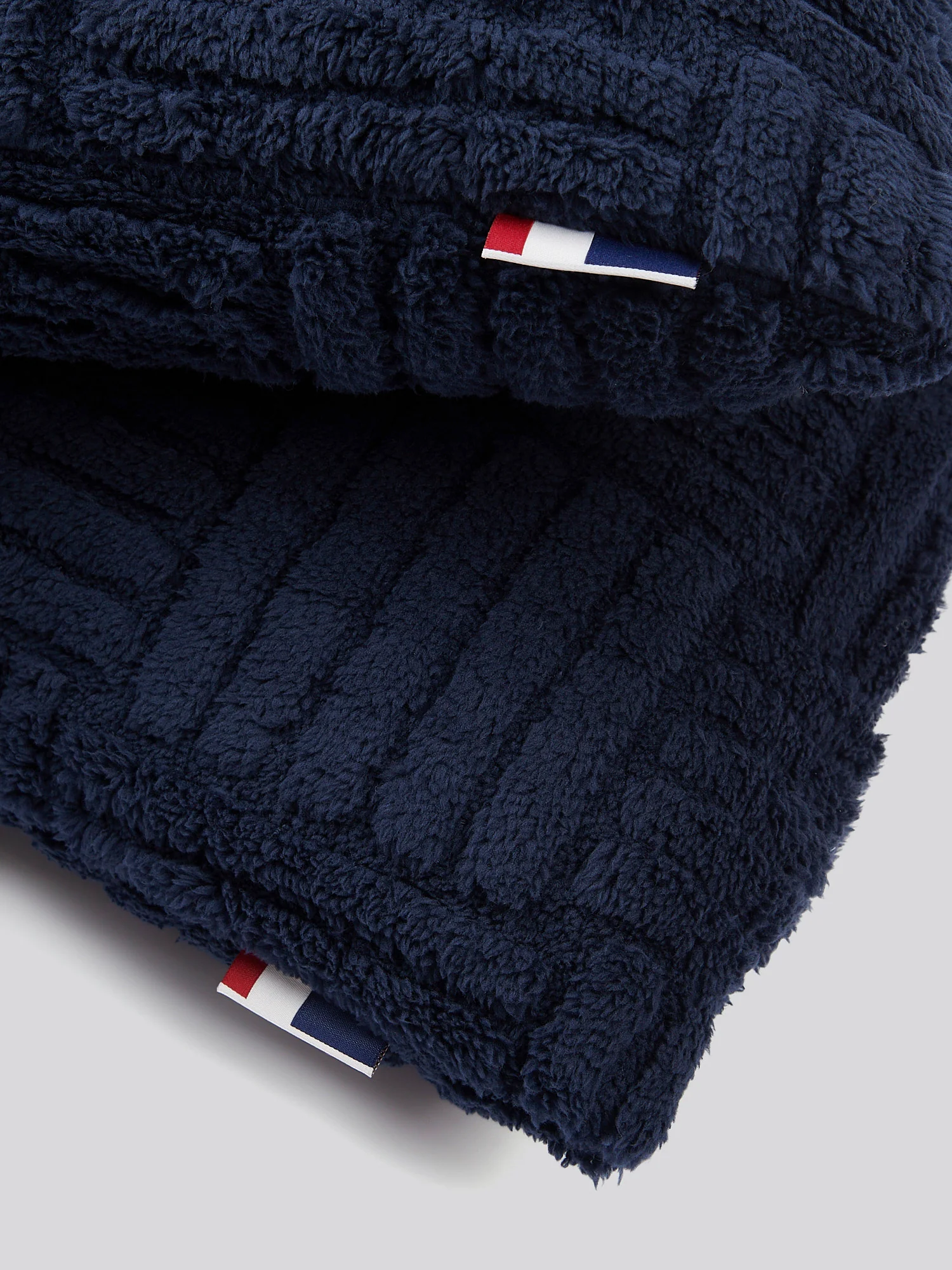 Premium Terrazzo Jacquard 2-Cushion Set in Navy Iris - Image 3