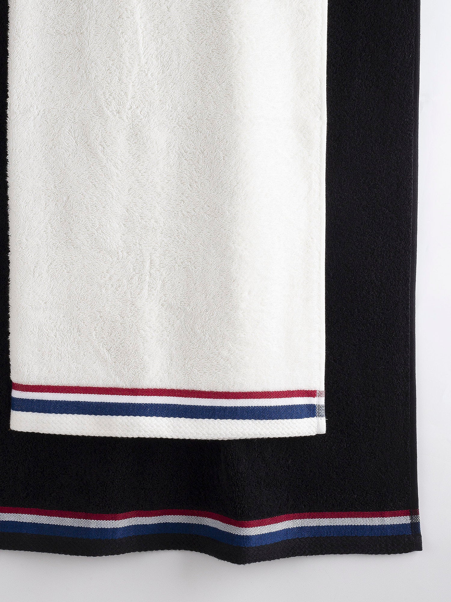 Pure Cotton Brand Stripe Towel Bale in Bright White - Image 2