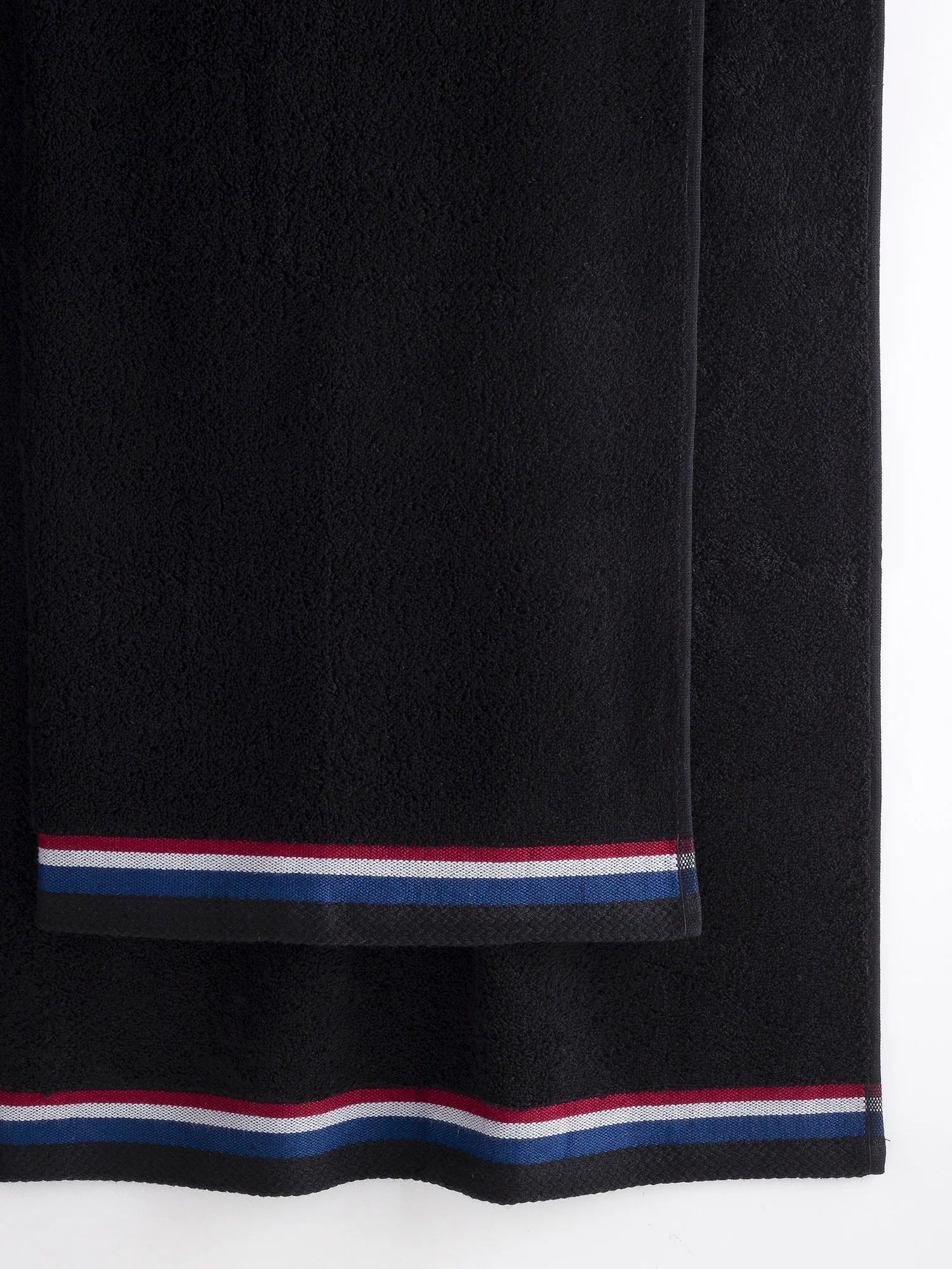 Pure Cotton Brand Stripe Towel Bale in Jet Black - Image 2