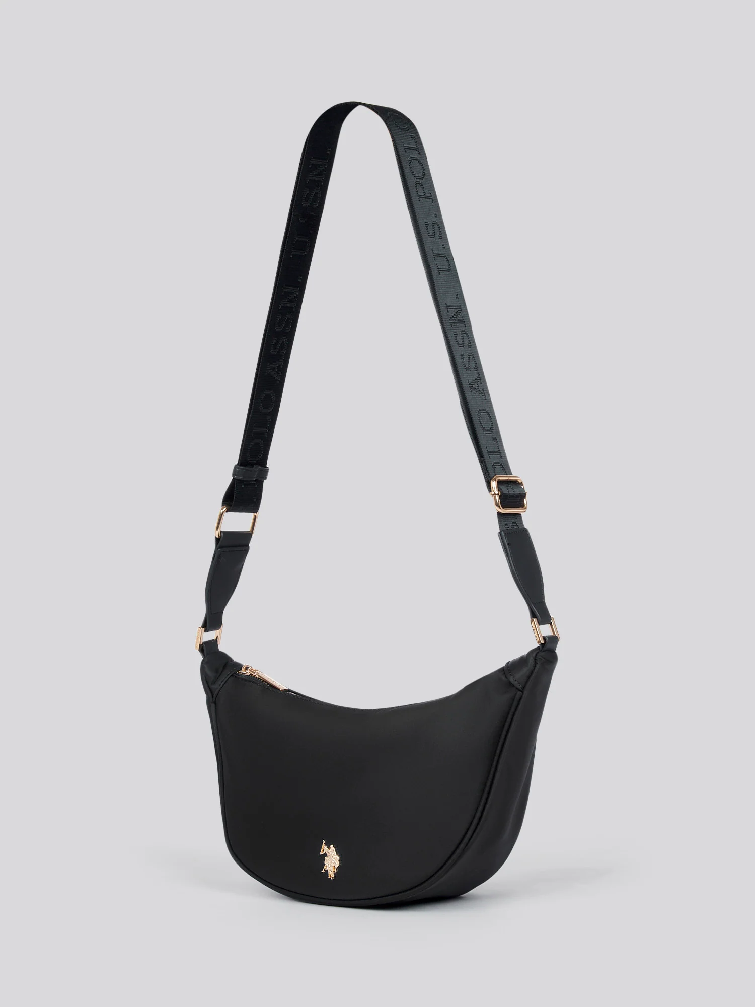 U.S. Polo Assn. Womens Houston Round Crossbody Bag in Black - Image 7