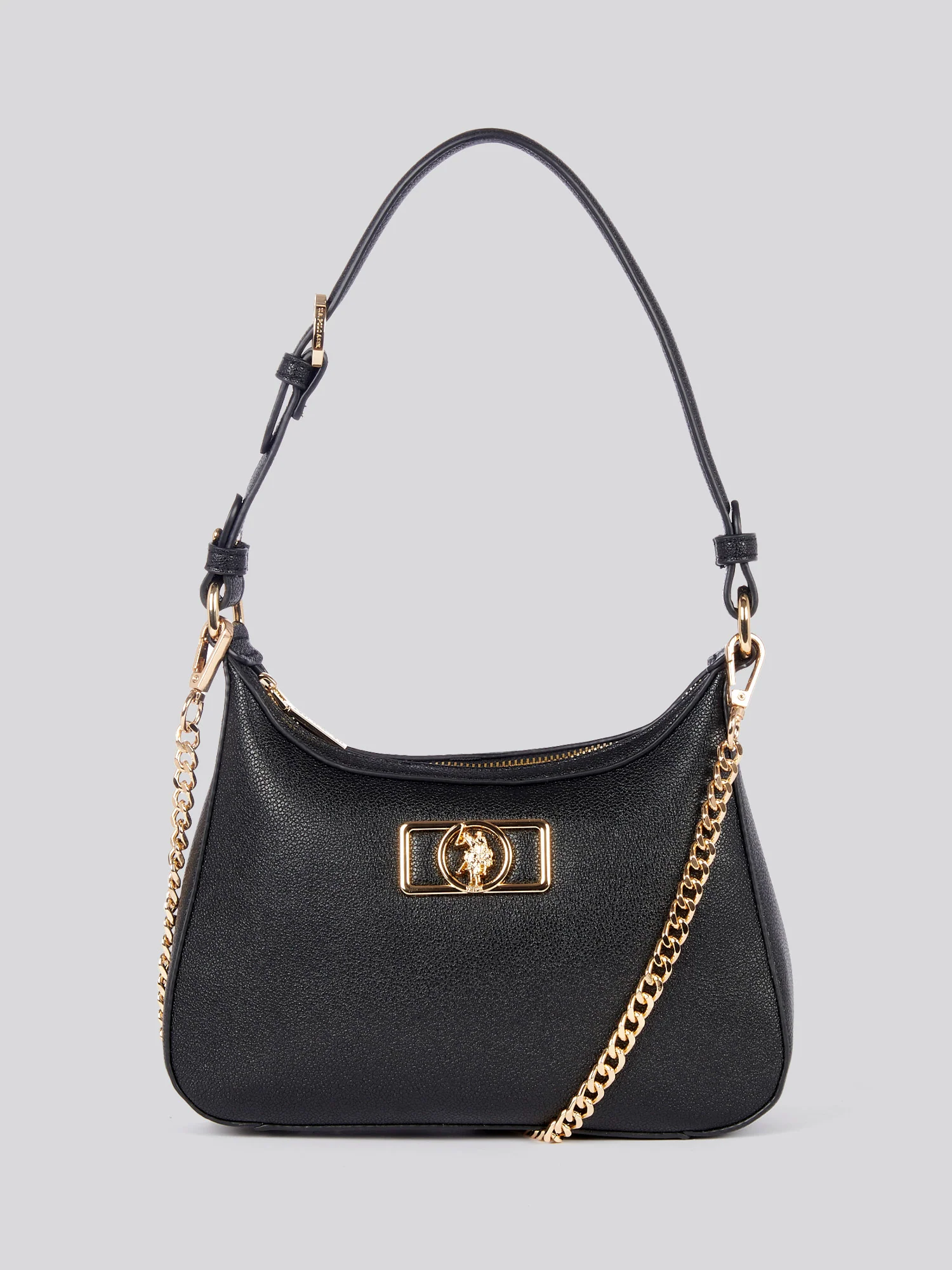 U.S. Polo Assn. Womens Jones Chic Hobo Bag in Black