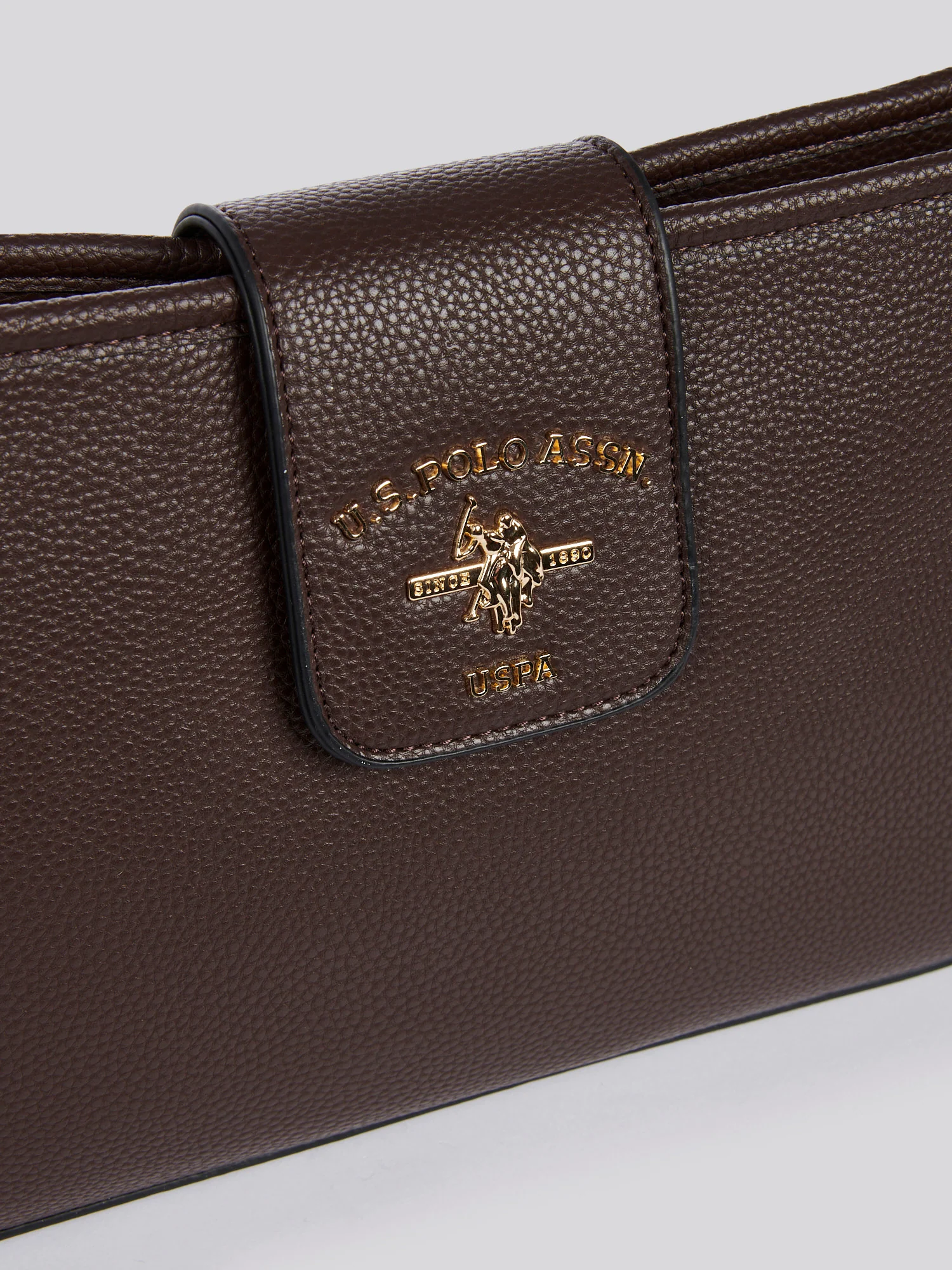 U.S. Polo Assn. Womens Stanford Baguette Bag in Dark Brown - Image 5