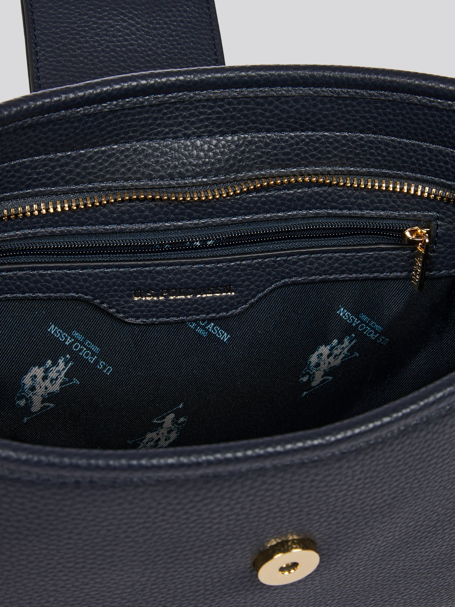 U.S. Polo Assn. Womens Stanford Baguette Bag in Navy - Image 8