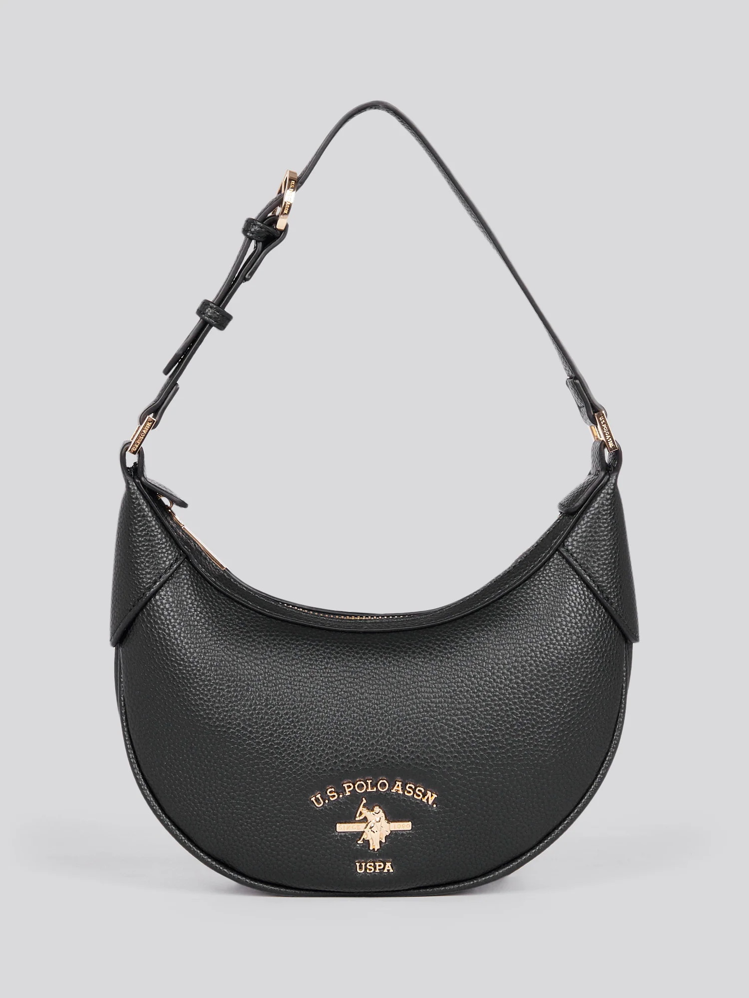 U.S. Polo Assn. Womens Stanford Small Hobo Bag in Black