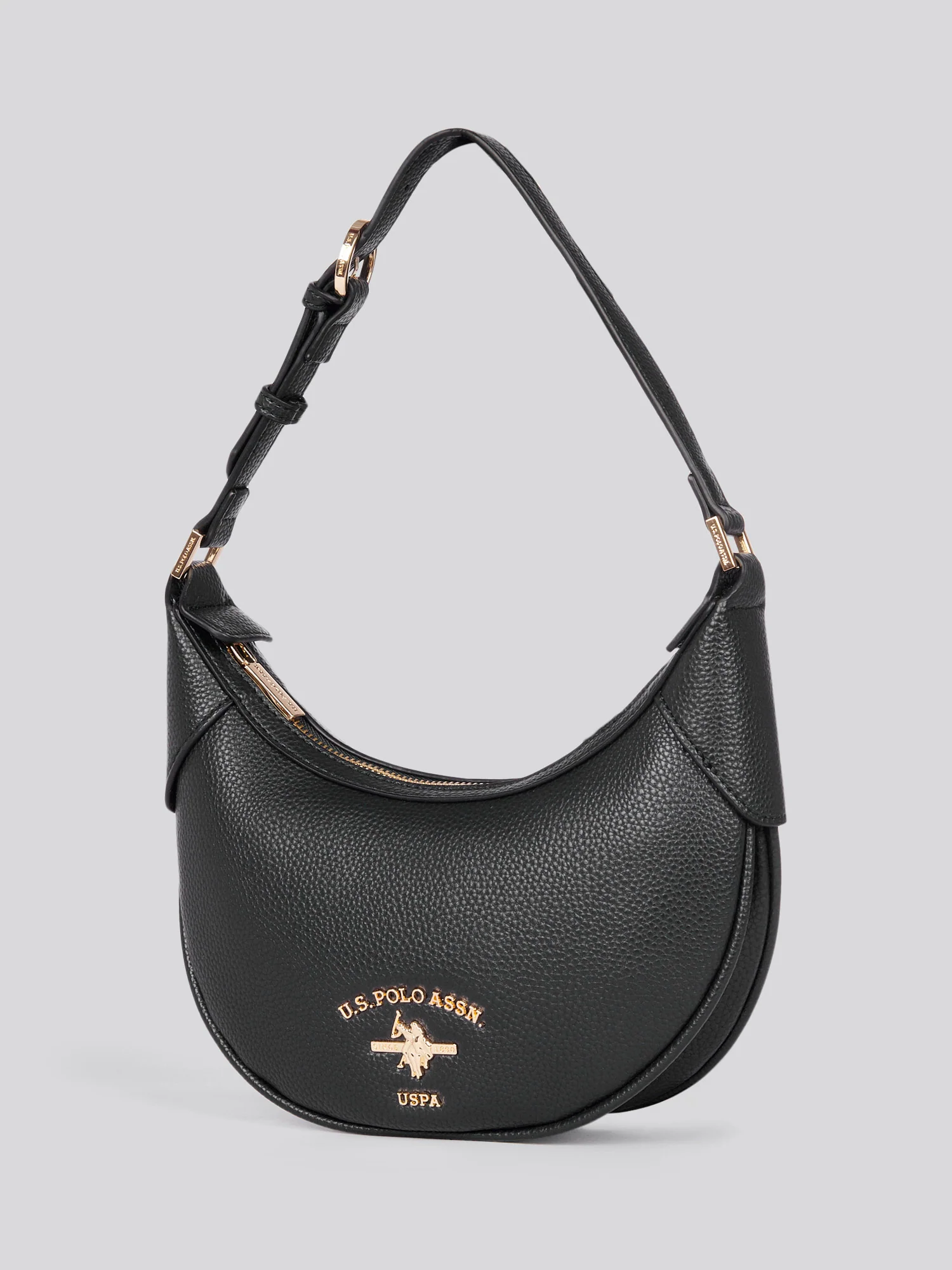 U.S. Polo Assn. Womens Stanford Small Hobo Bag in Black - Image 2