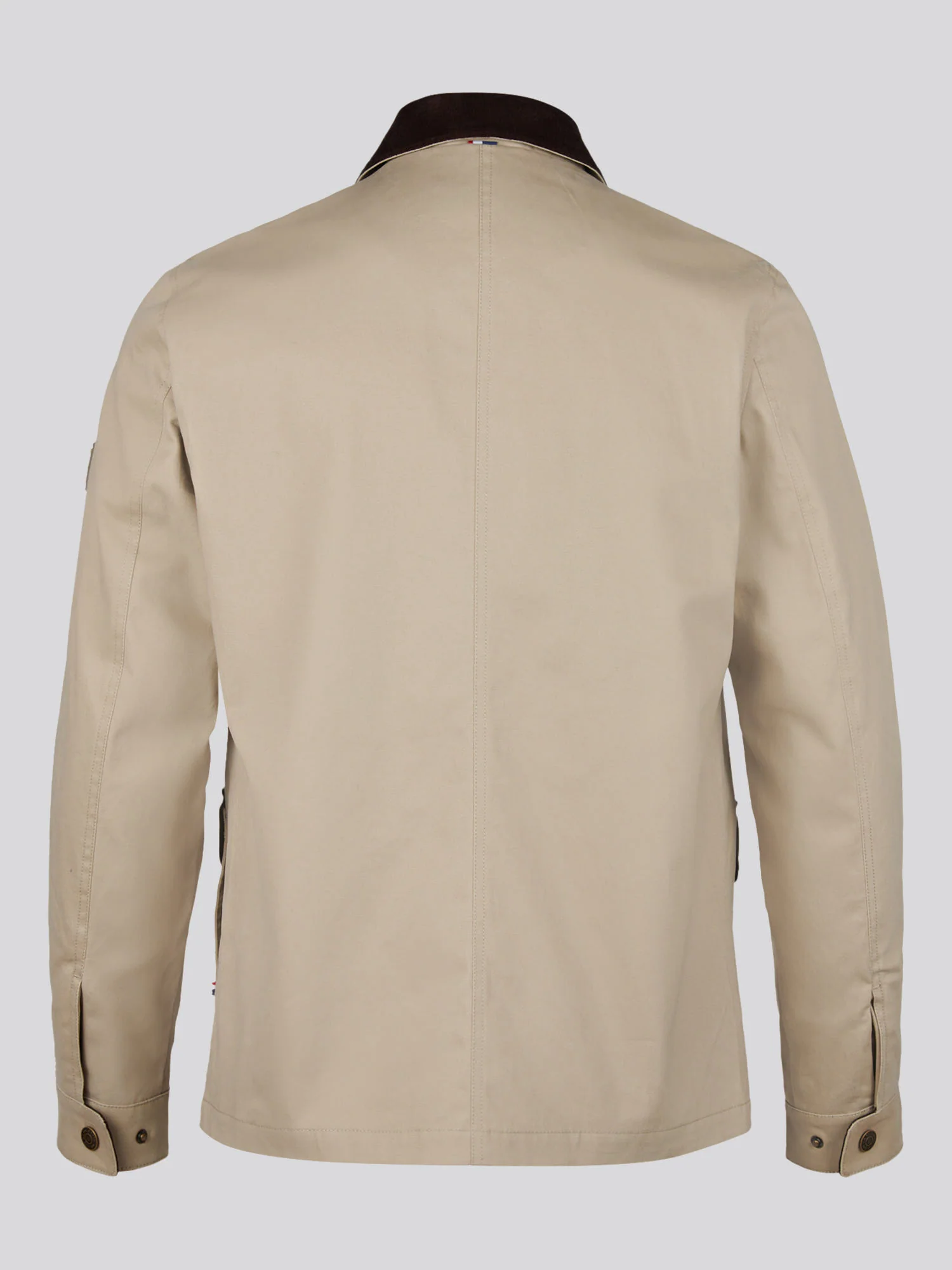 Mens Textured Collared Jacket Trench Coat - Image 3